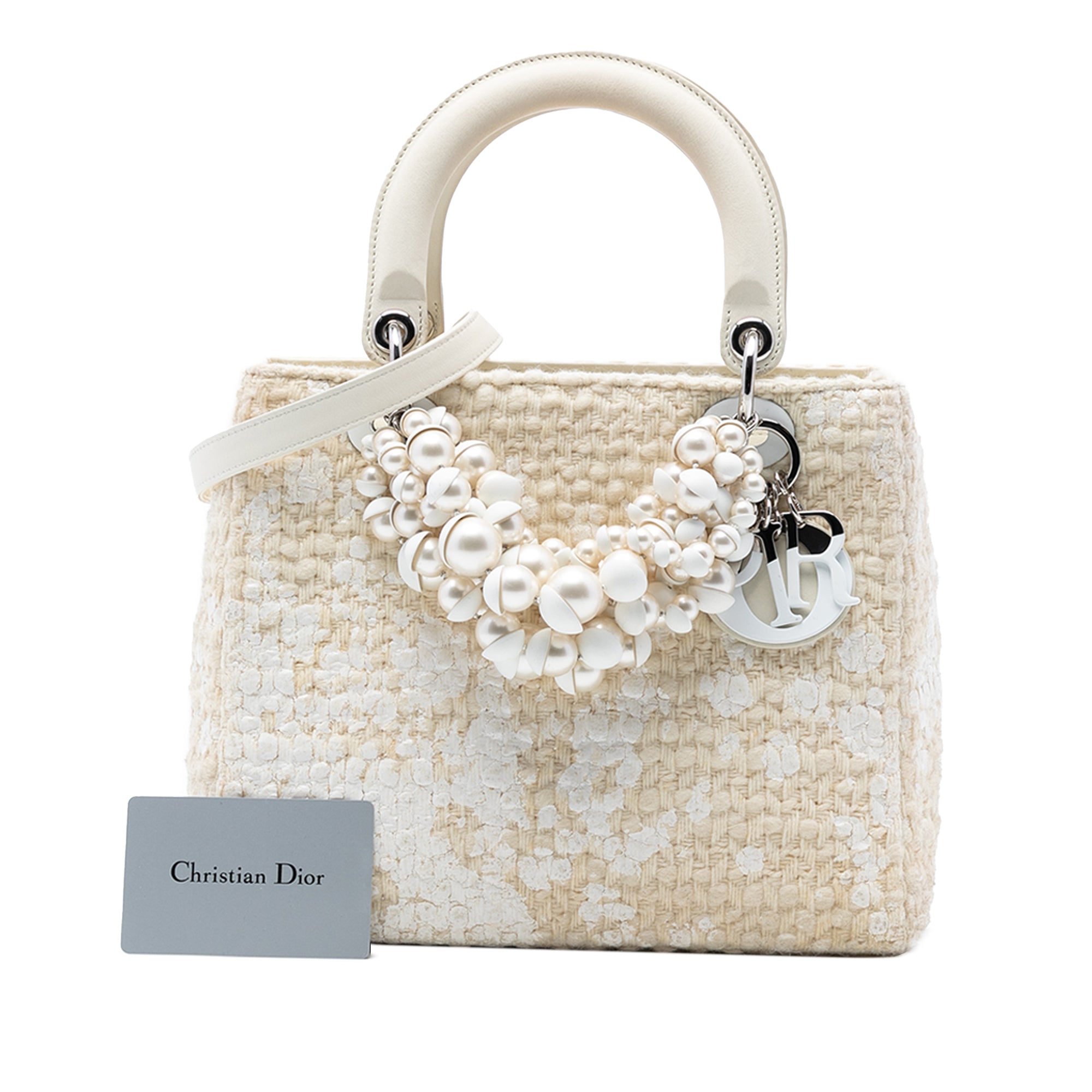 Dior Medium Tweed Pearl Lady Dior - image 8
