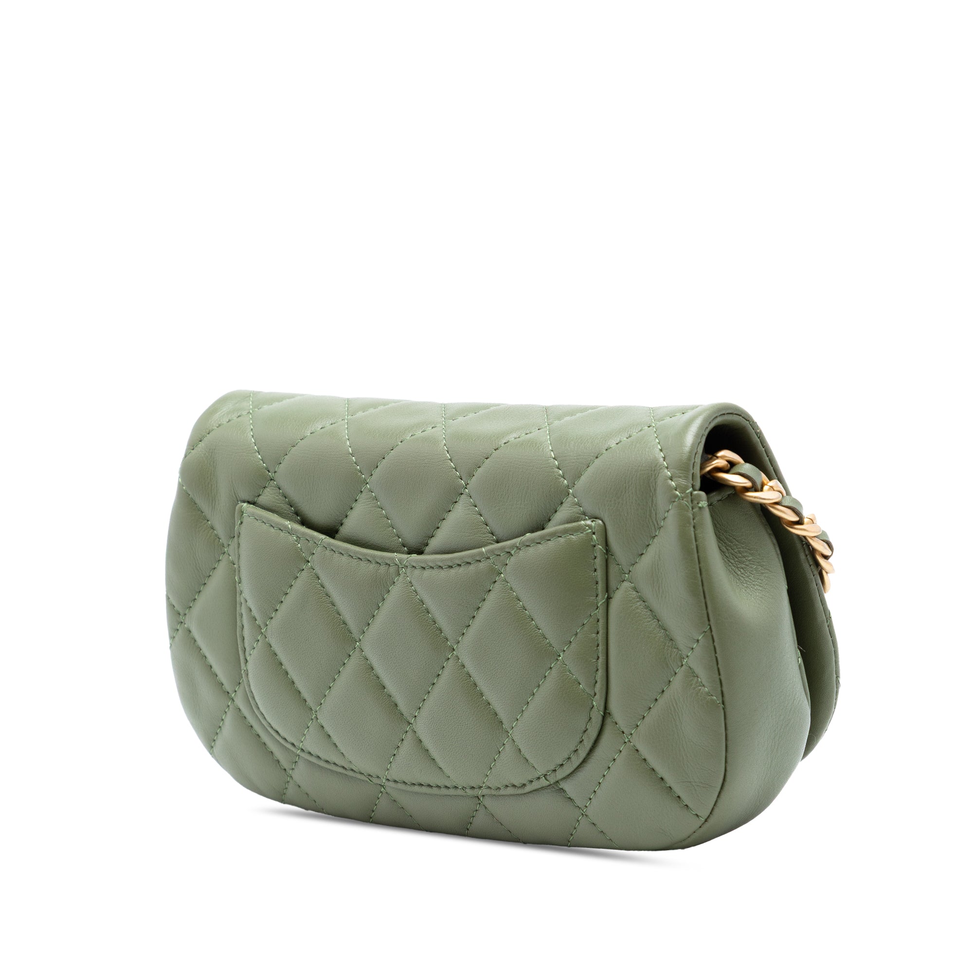 Chanel Quilted Calfskin Coco Mail Clutch with Chain - image 2