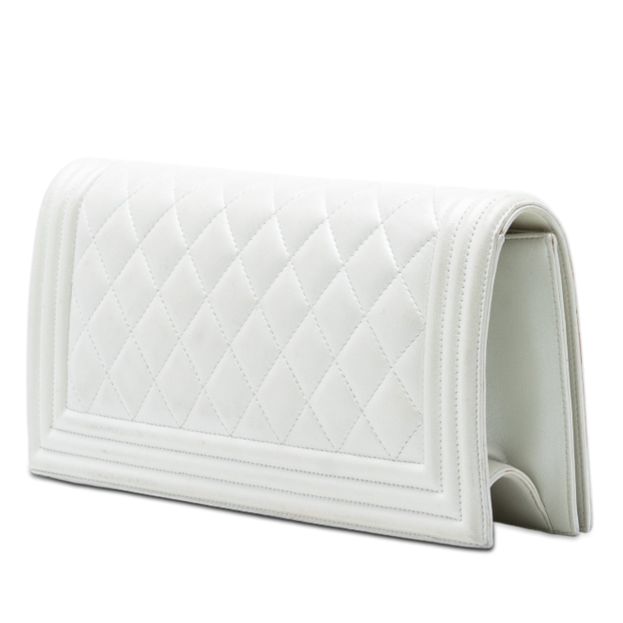 Chanel Quilted Lambskin Boy Flap Clutch - image 2