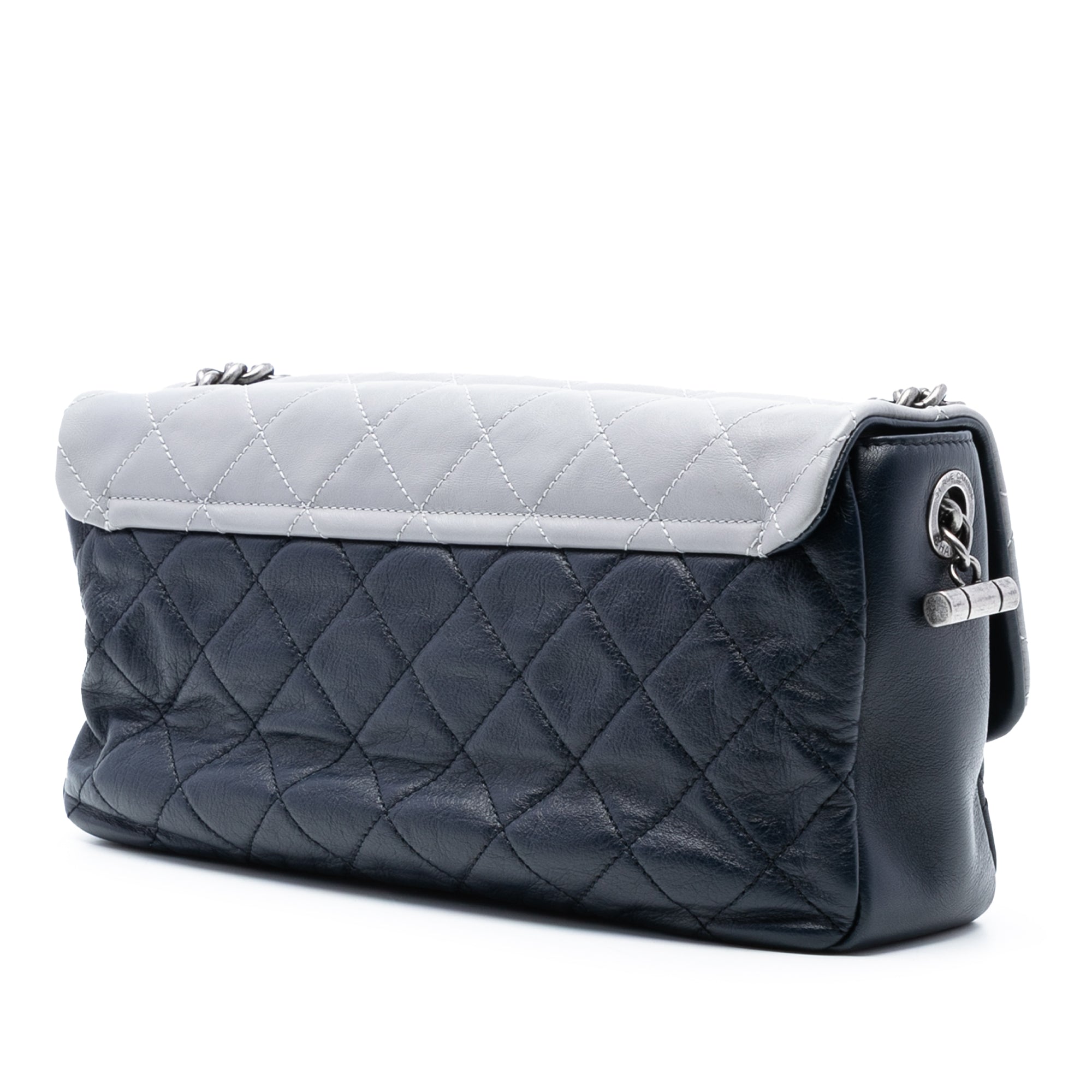 Chanel Large Tricolor Quilted Lambskin Country Chic Flap - image 2