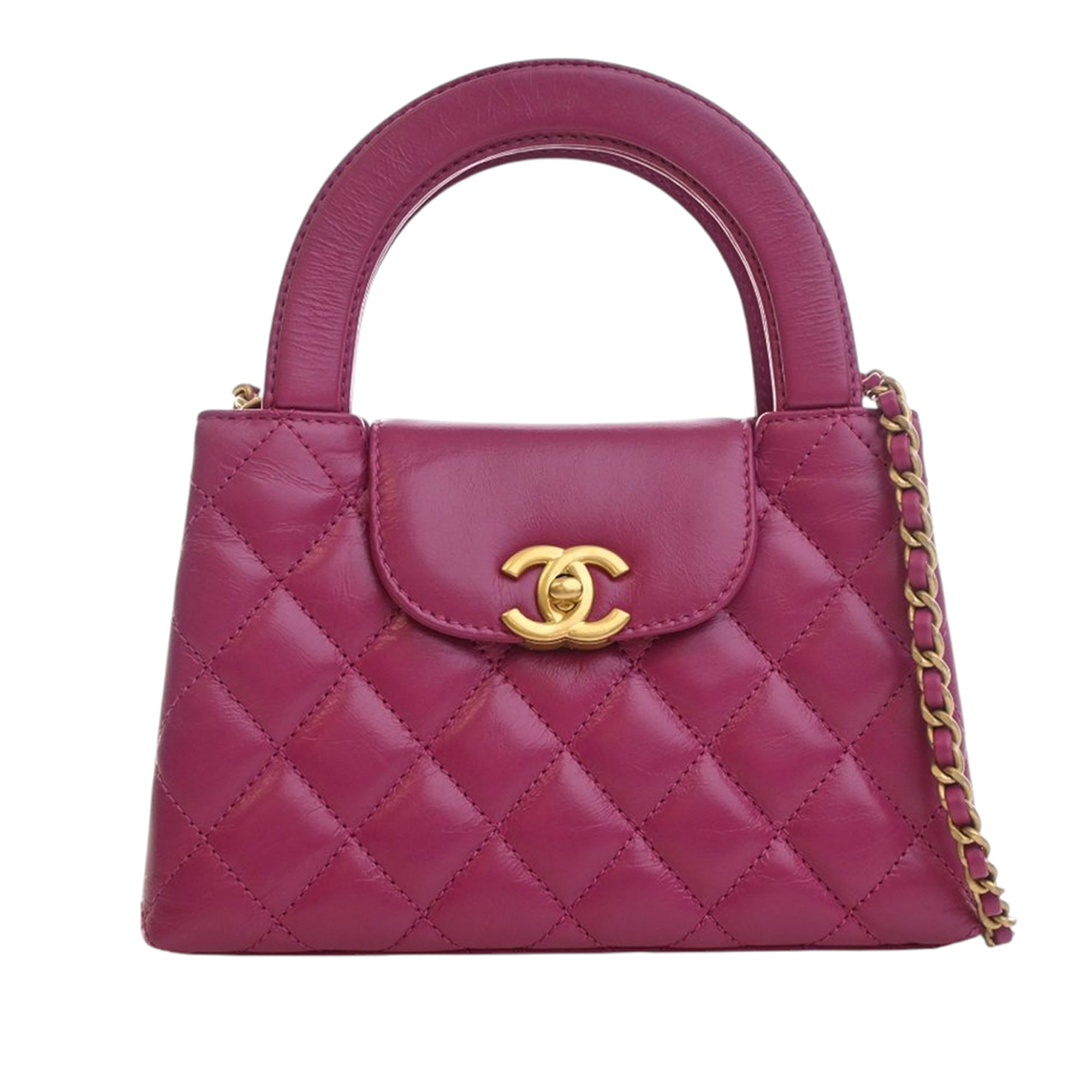 Chanel Nano Shiny Aged Calfskin Kelly Shopper Bag - image 1