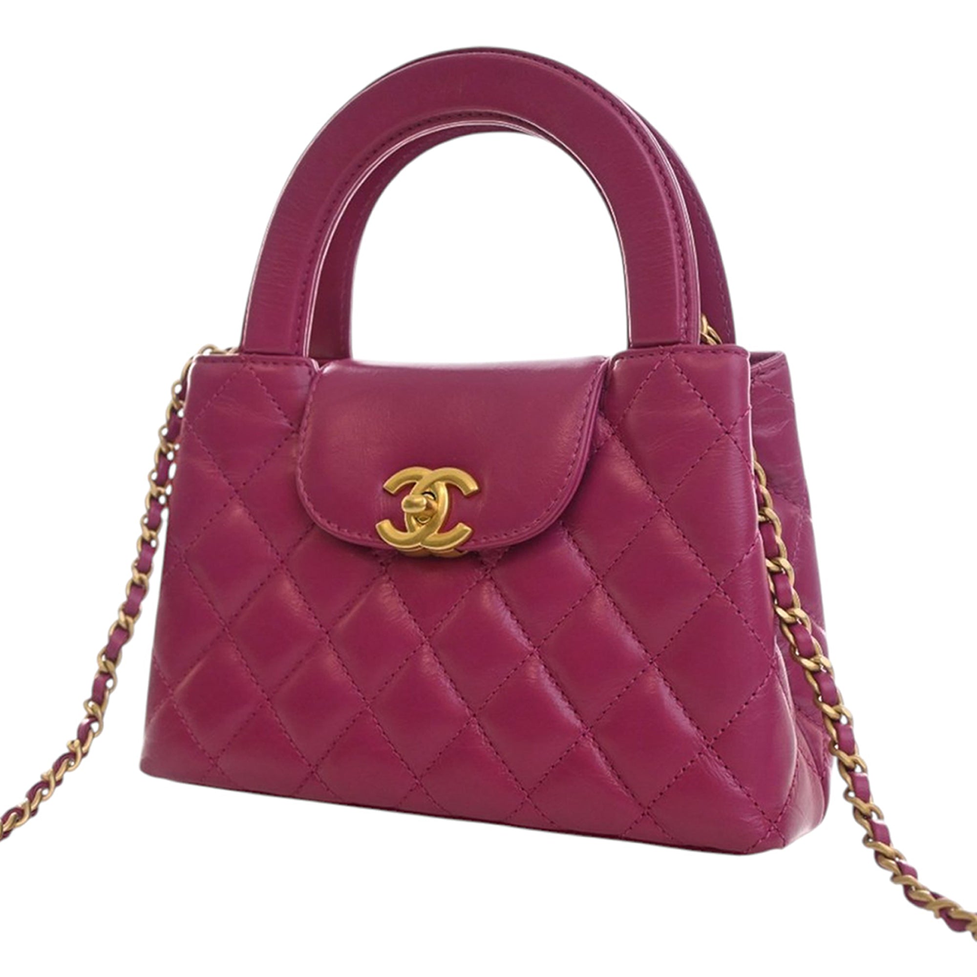 Chanel Nano Shiny Aged Calfskin Kelly Shopper Bag - image 3