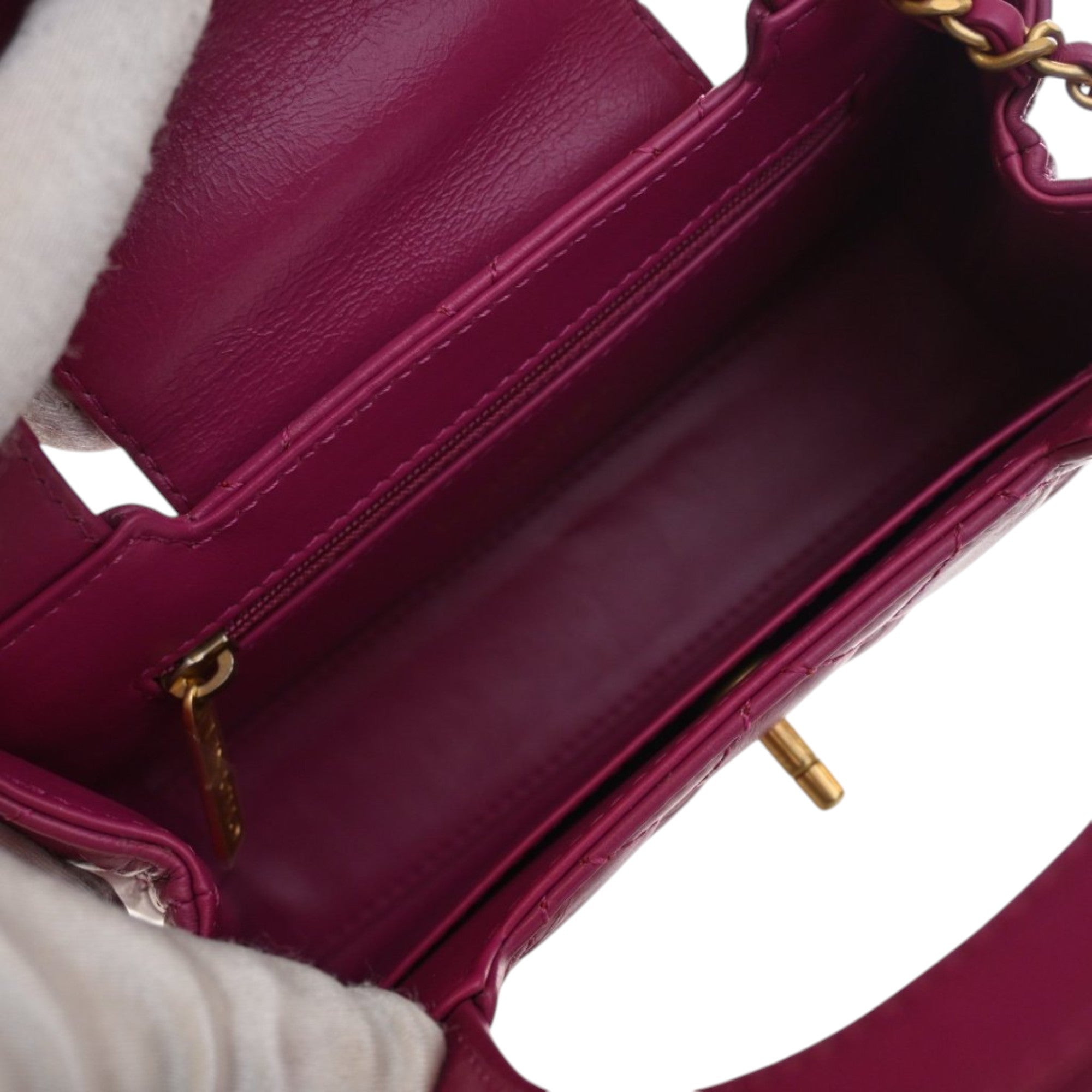 Chanel Nano Shiny Aged Calfskin Kelly Shopper Bag - image 6