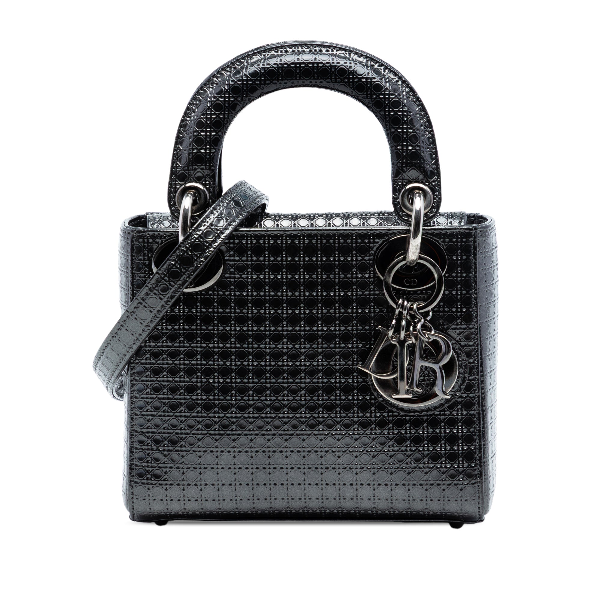 Dior Mini Metallic Patent Microcannage Lady Dior - image 1