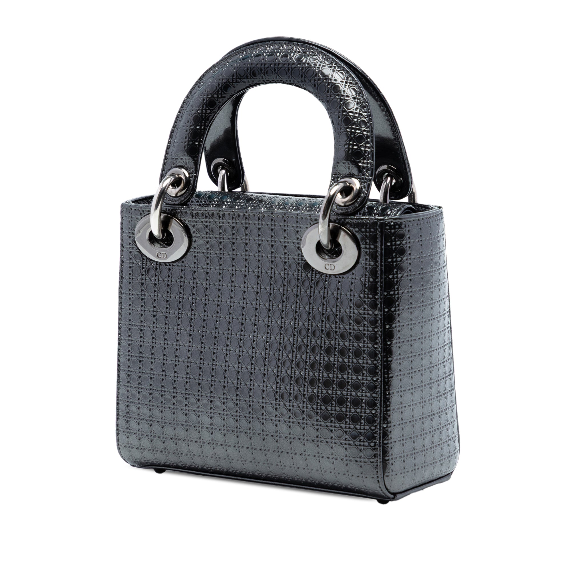 Dior Mini Metallic Patent Microcannage Lady Dior - image 2