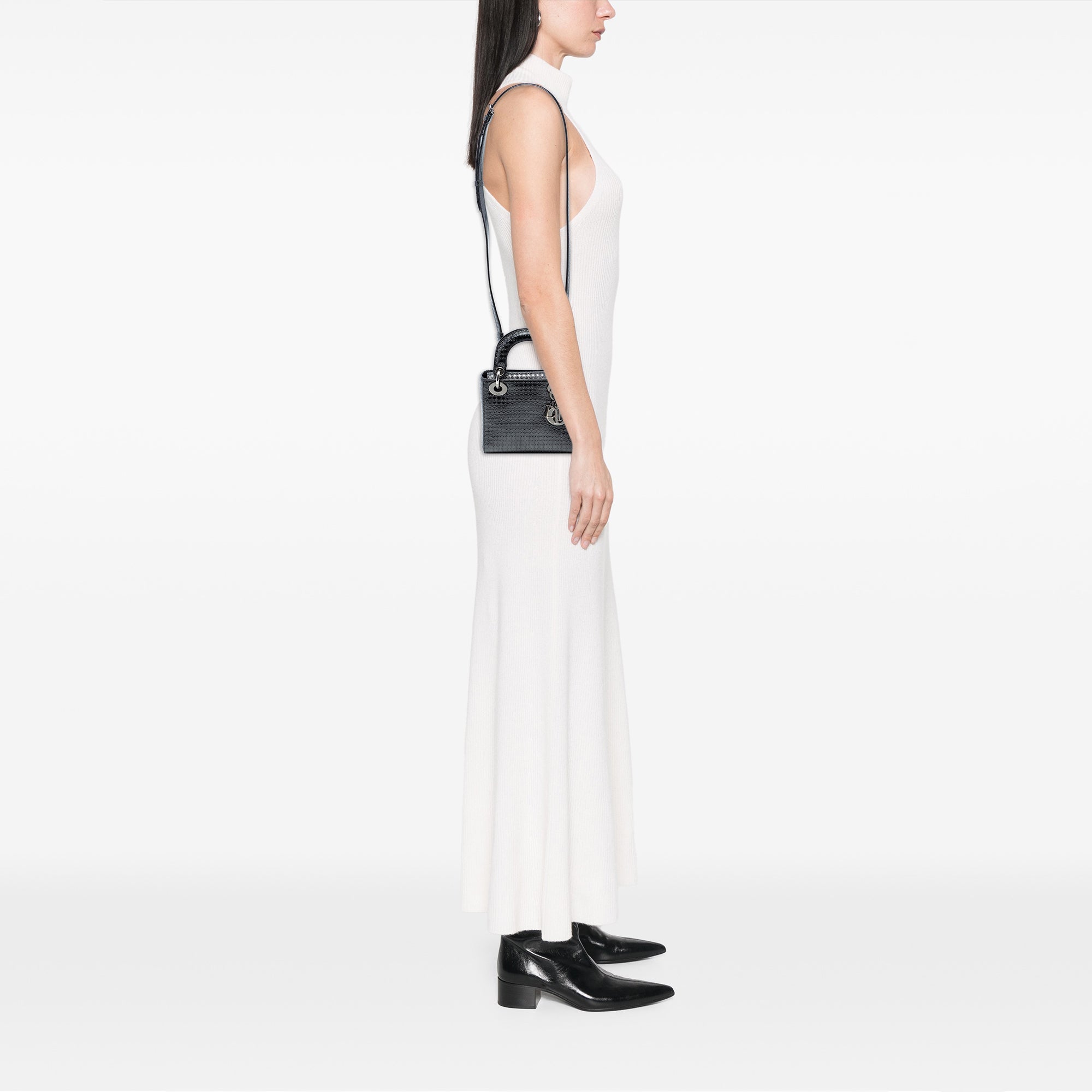 Dior Mini Metallic Patent Microcannage Lady Dior - image 7