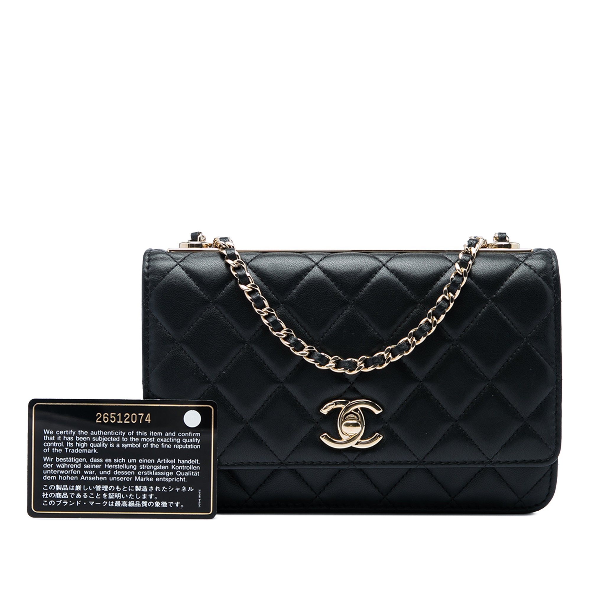 Chanel Quilted Lambskin Trendy CC Wallet On Chain - image 8