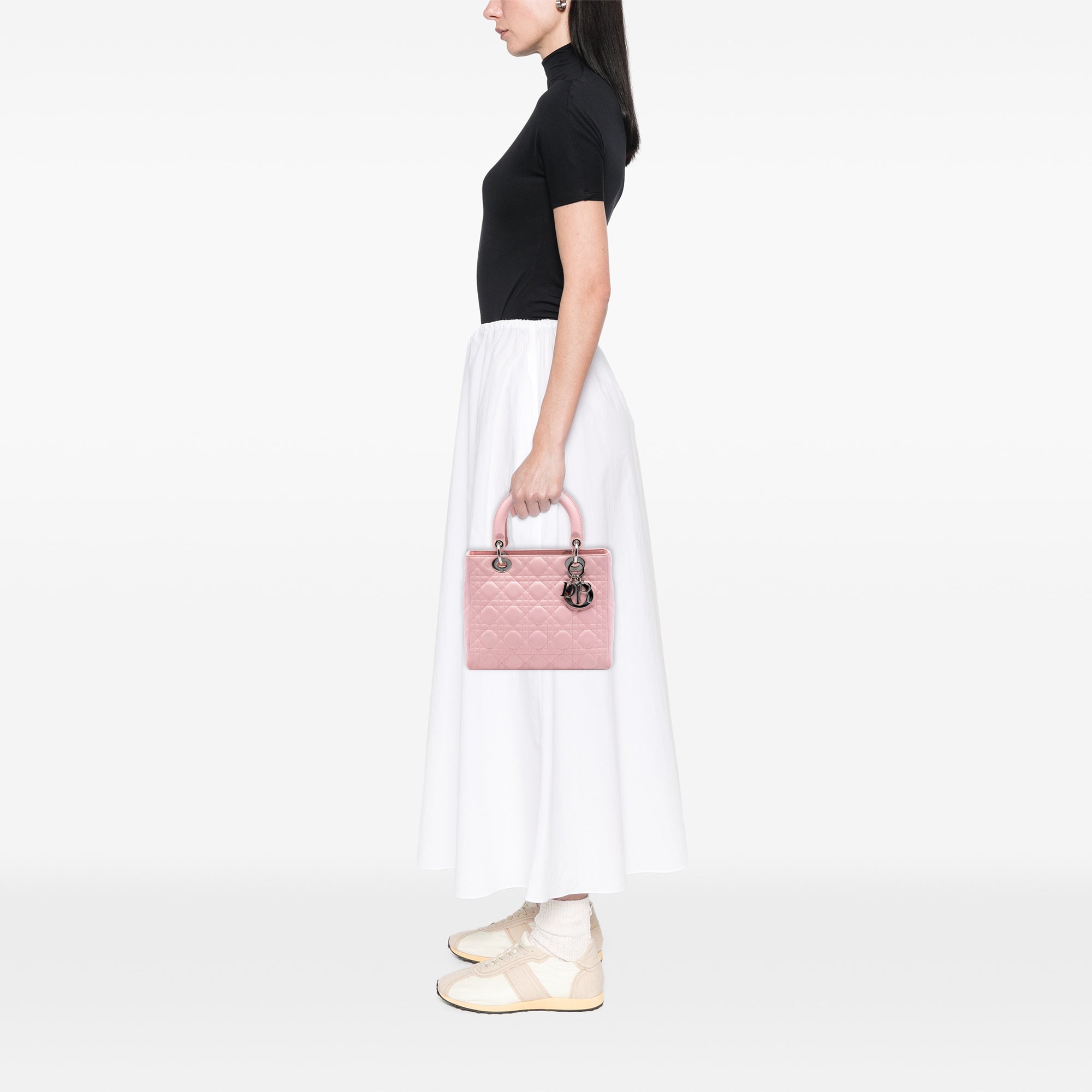 Dior Medium Lambskin Cannage Lady Dior - image 6