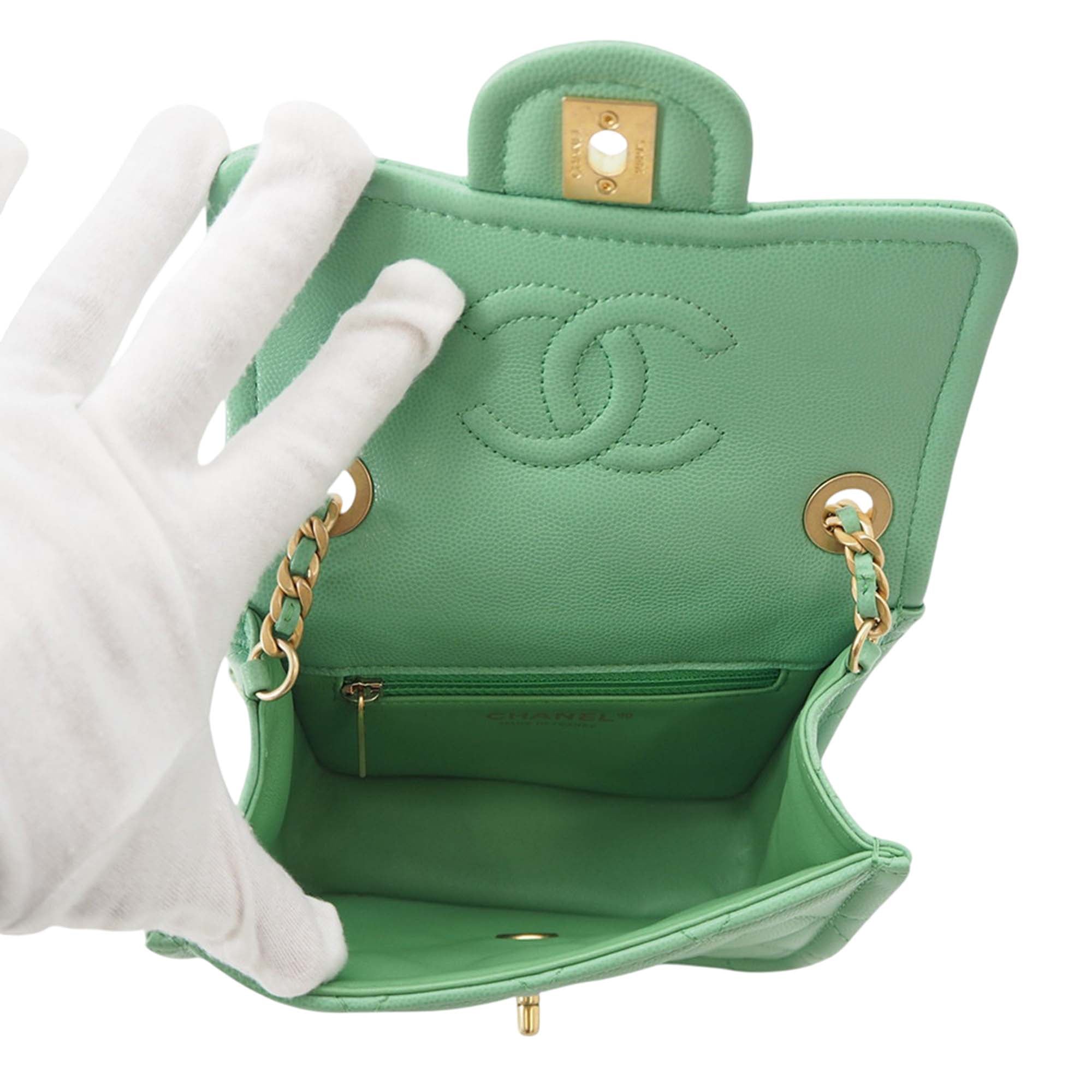 Chanel Mini Quilted Caviar Sweet Flap - image 4