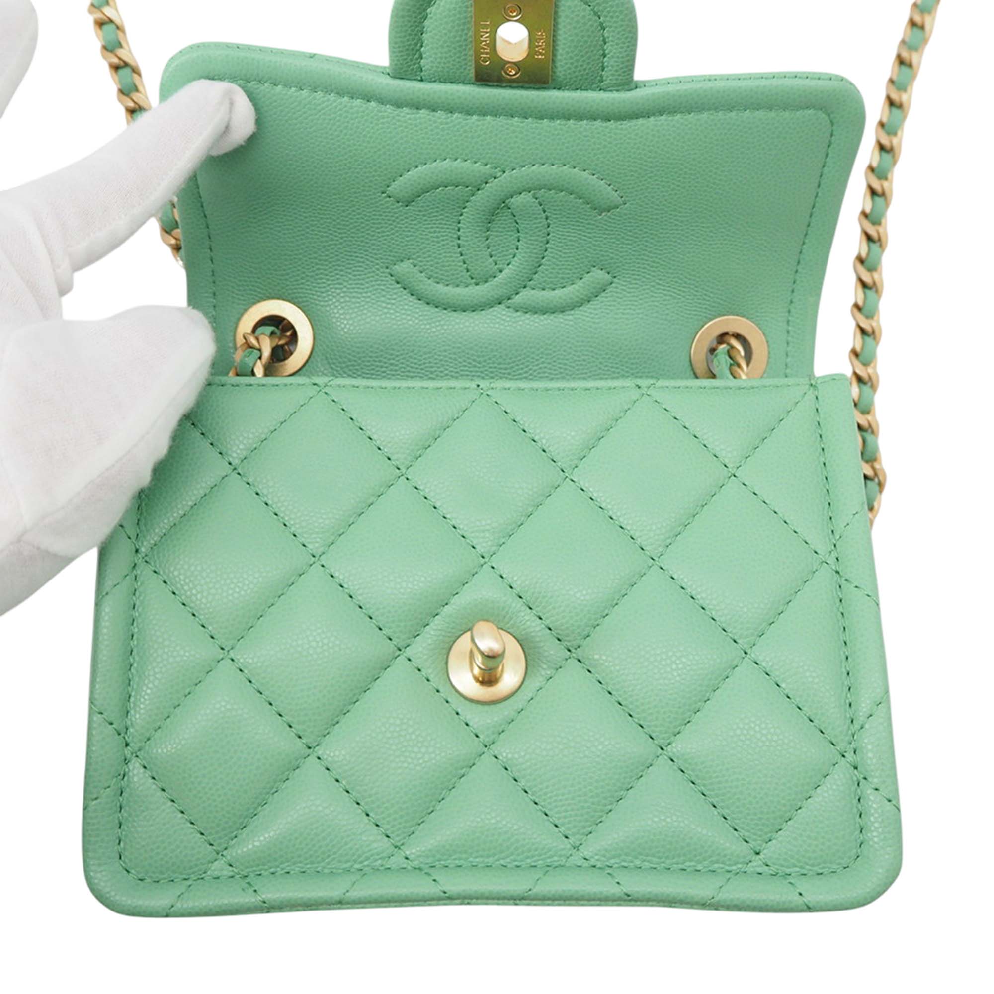 Chanel Mini Quilted Caviar Sweet Flap - image 7