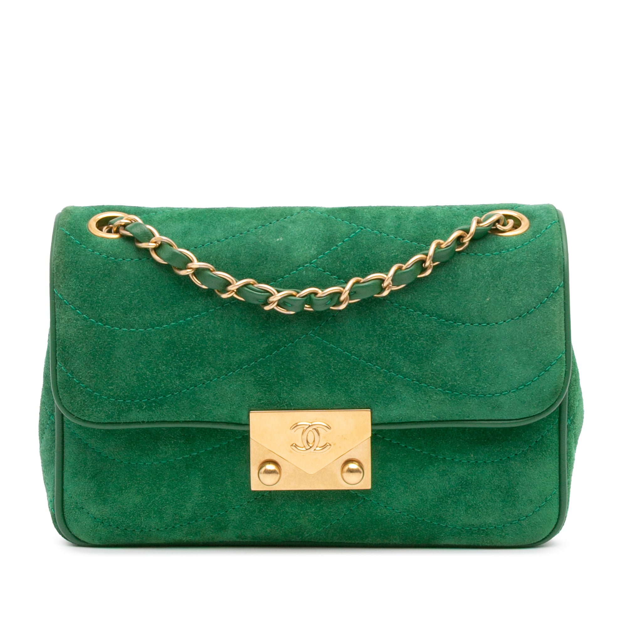 Chanel Small Suede and Lambskin Pagoda Flap - image 1