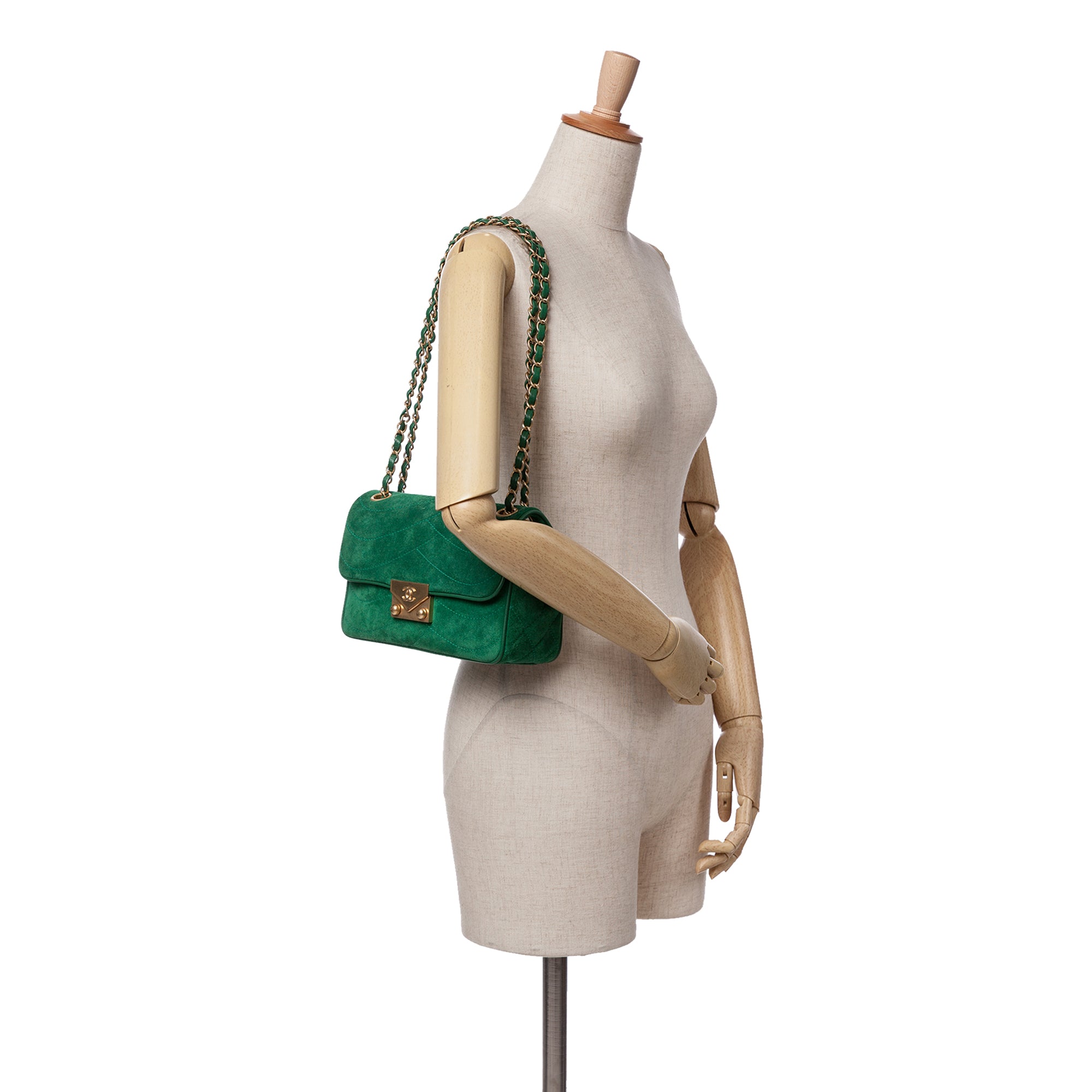 Chanel Small Suede and Lambskin Pagoda Flap - image 10