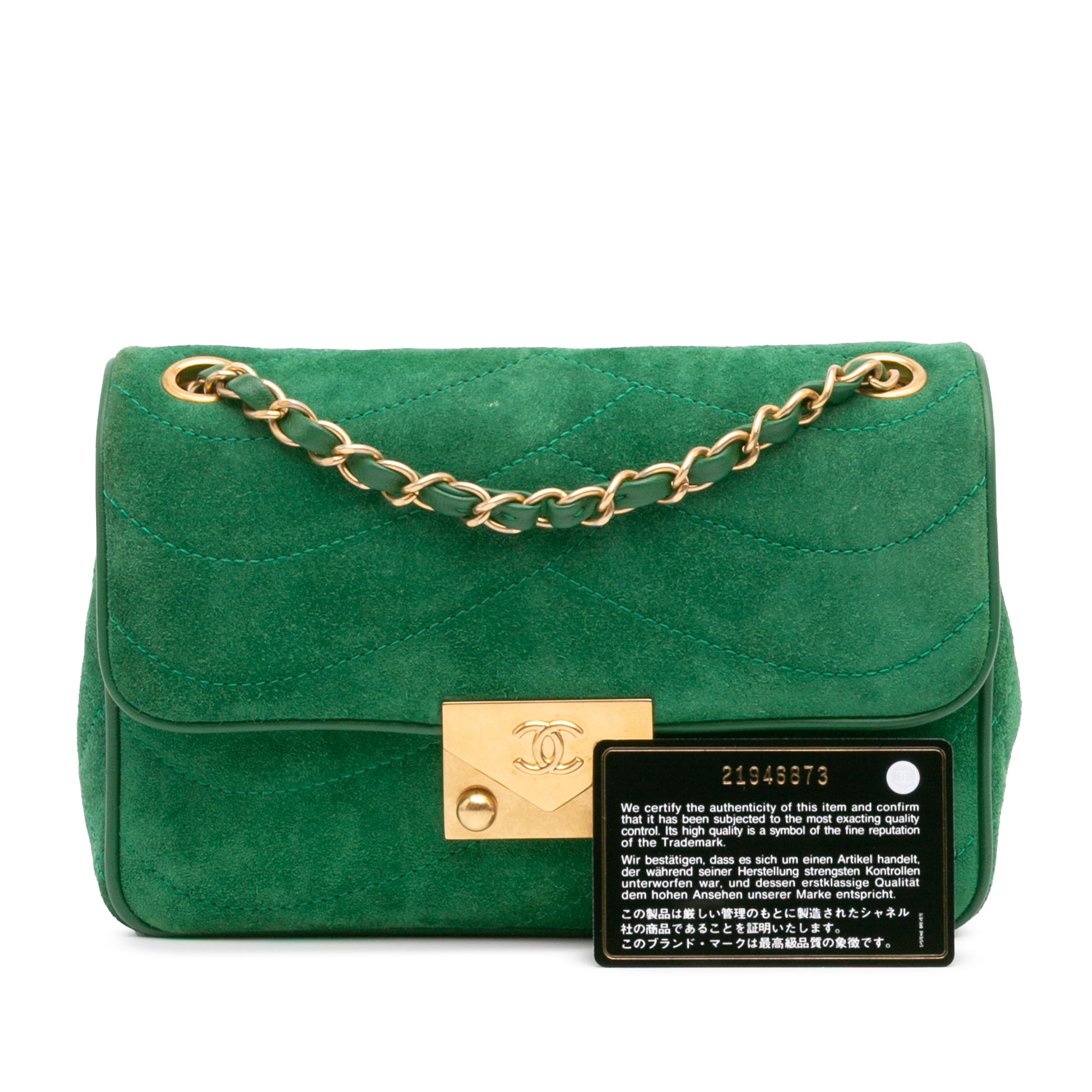 Chanel Small Suede and Lambskin Pagoda Flap - image 11