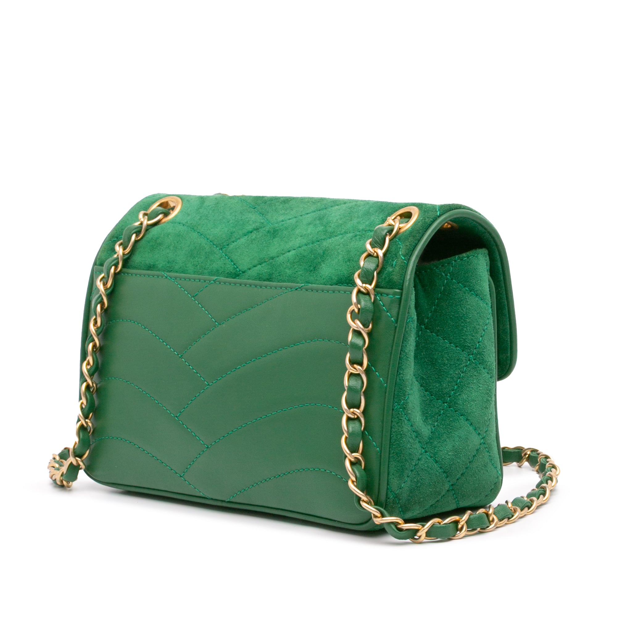 Chanel Small Suede and Lambskin Pagoda Flap - image 2