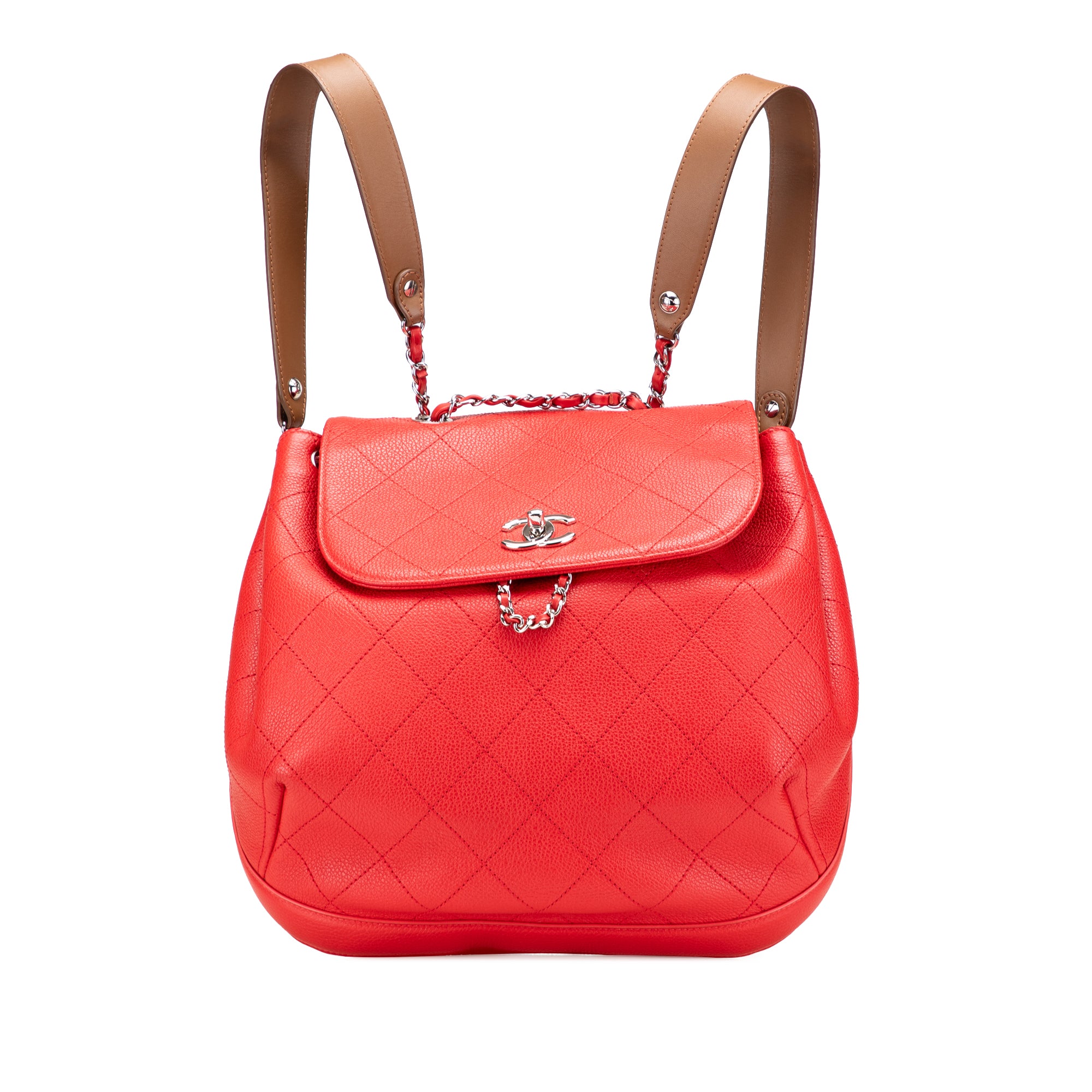 Chanel CC Quilted Caviar Drawstring Backpack - image 1