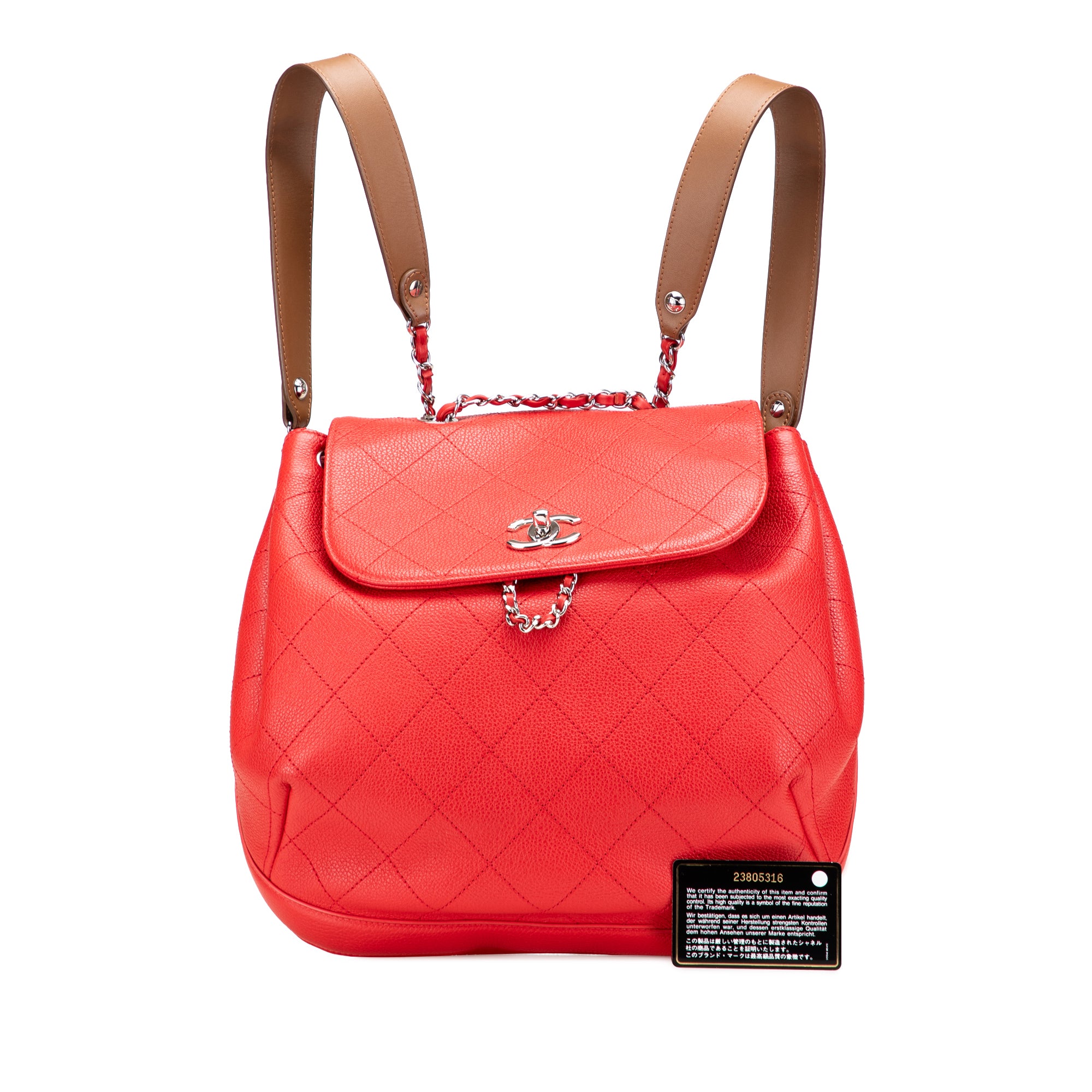Chanel CC Quilted Caviar Drawstring Backpack - image 11