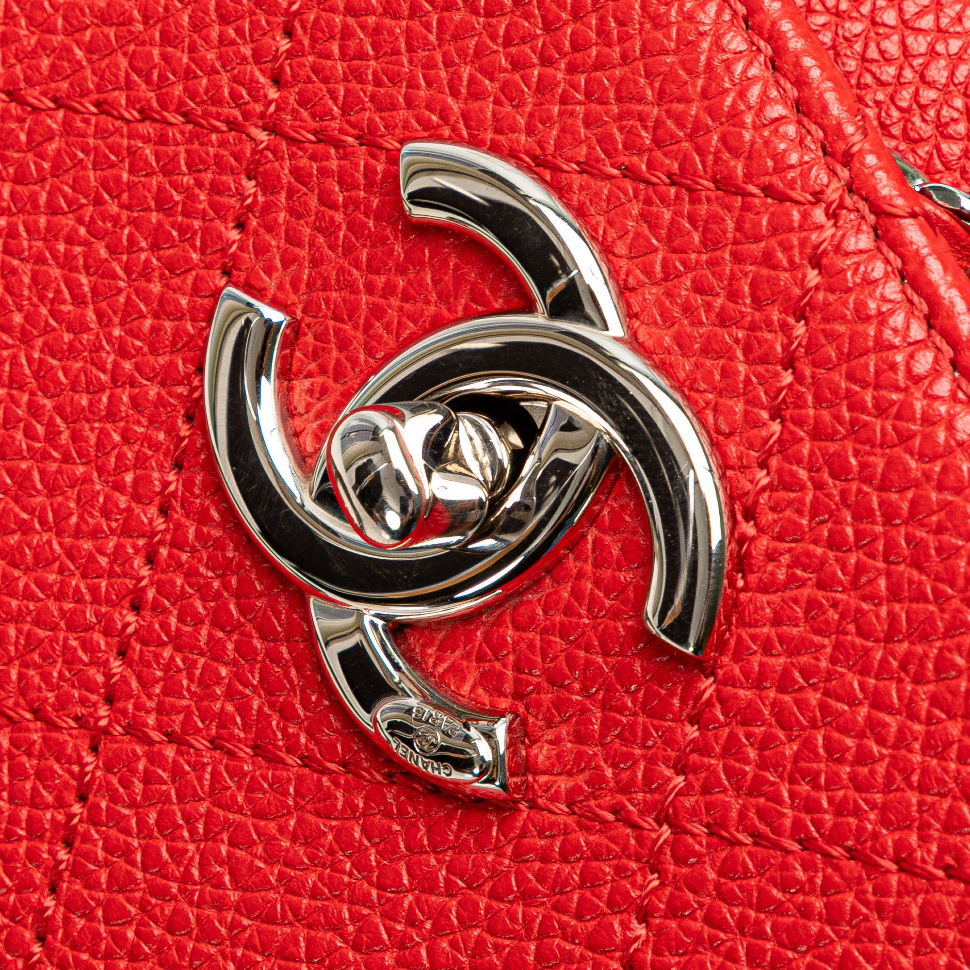 Chanel CC Quilted Caviar Drawstring Backpack - image 8