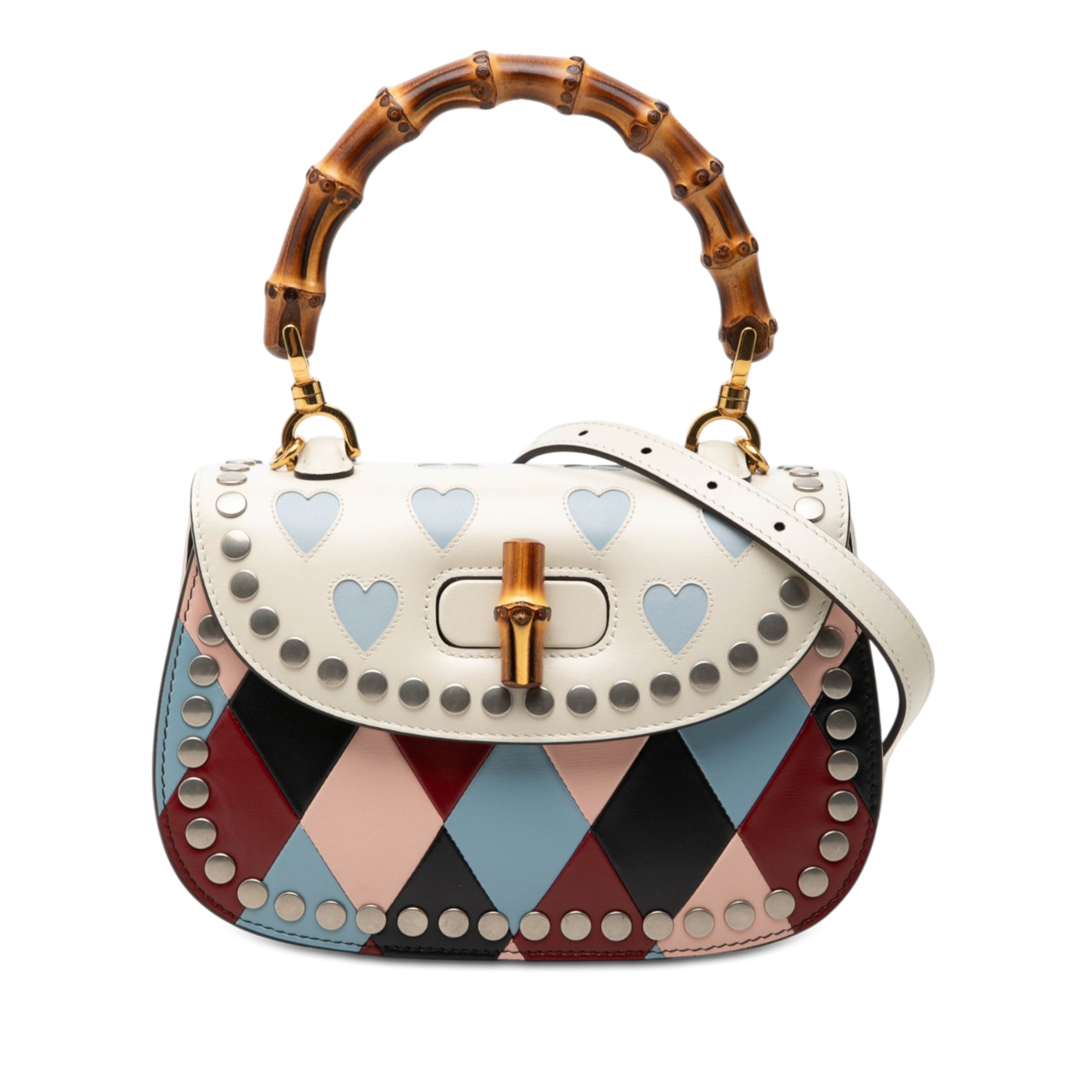 Gucci Small Calfskin Lovelight Bamboo Top Handle Bag - image 1