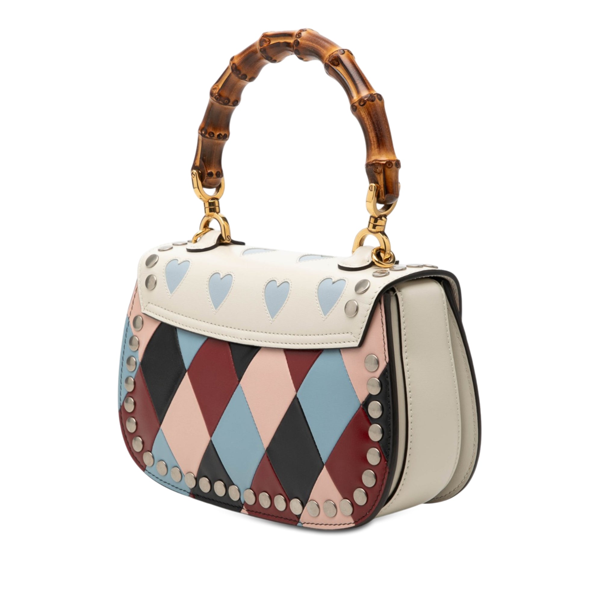 Gucci Small Calfskin Lovelight Bamboo Top Handle Bag - image 2