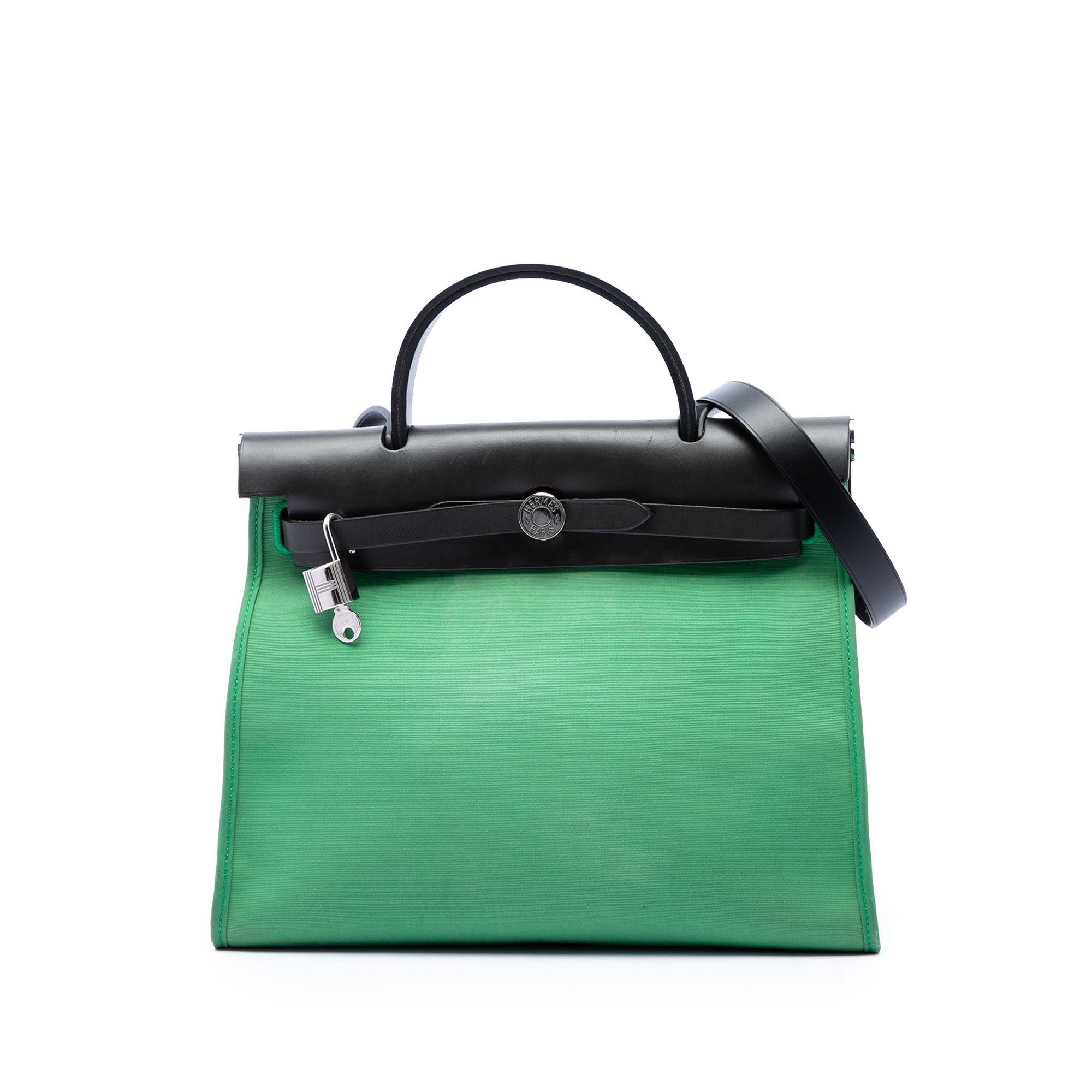 Hermès Military Toile and Vache Hunter Herbag Zip 31 - image 1