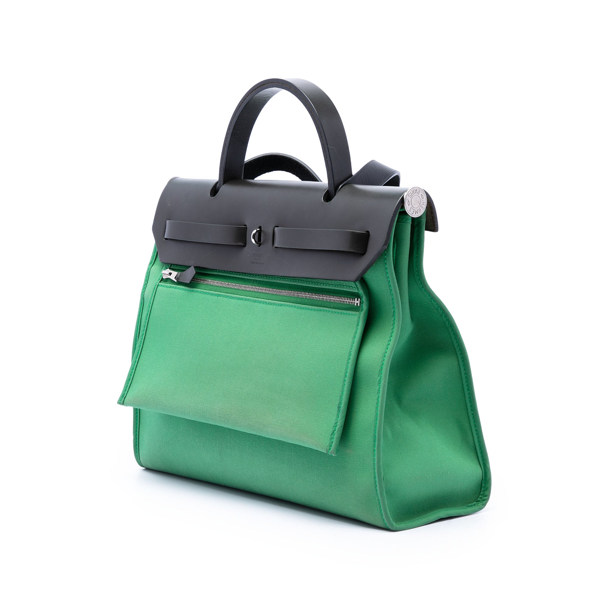 Hermès Military Toile and Vache Hunter Herbag Zip 31 - image 2