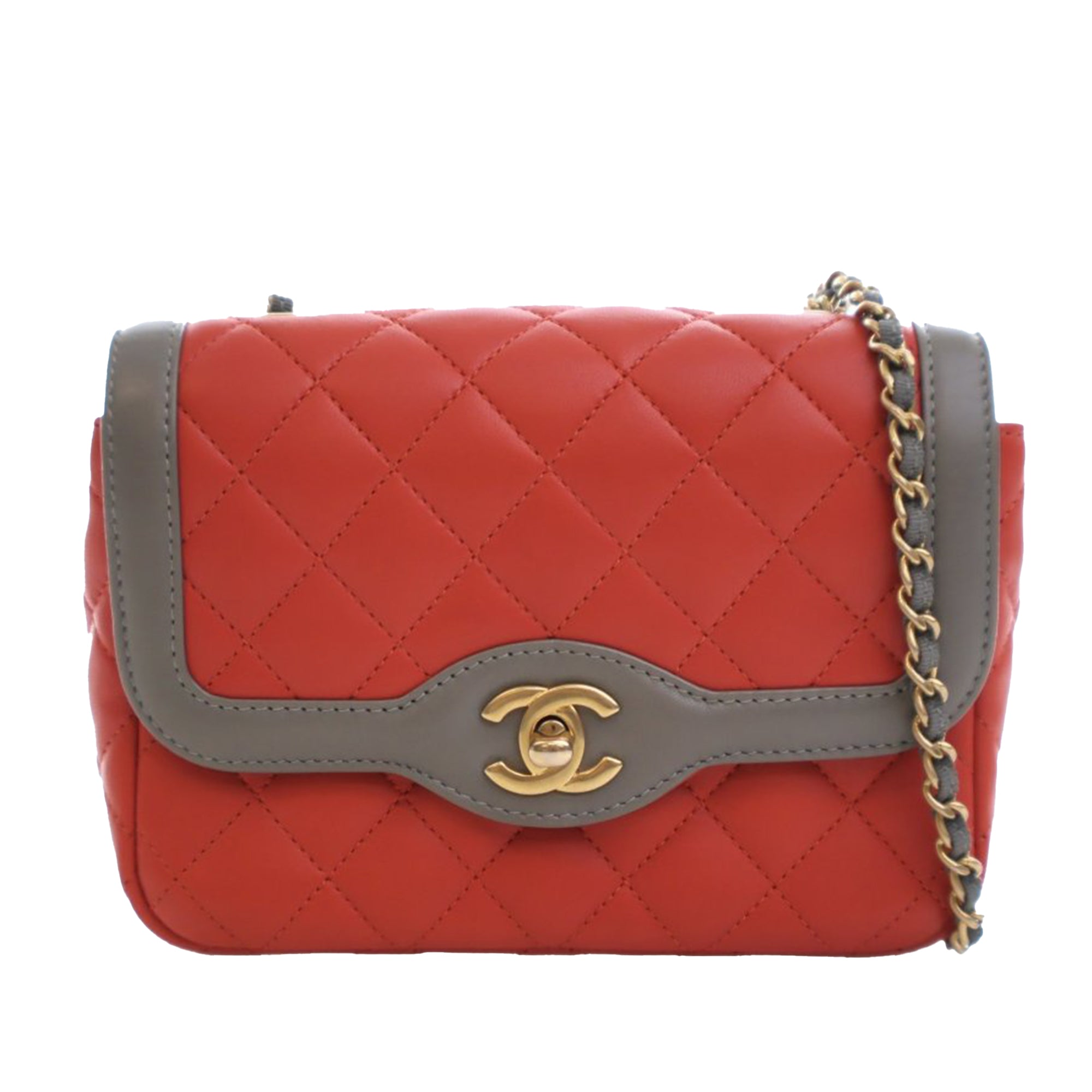 Chanel Mini Quilted Lambskin Two Tone Day Flap - image 1