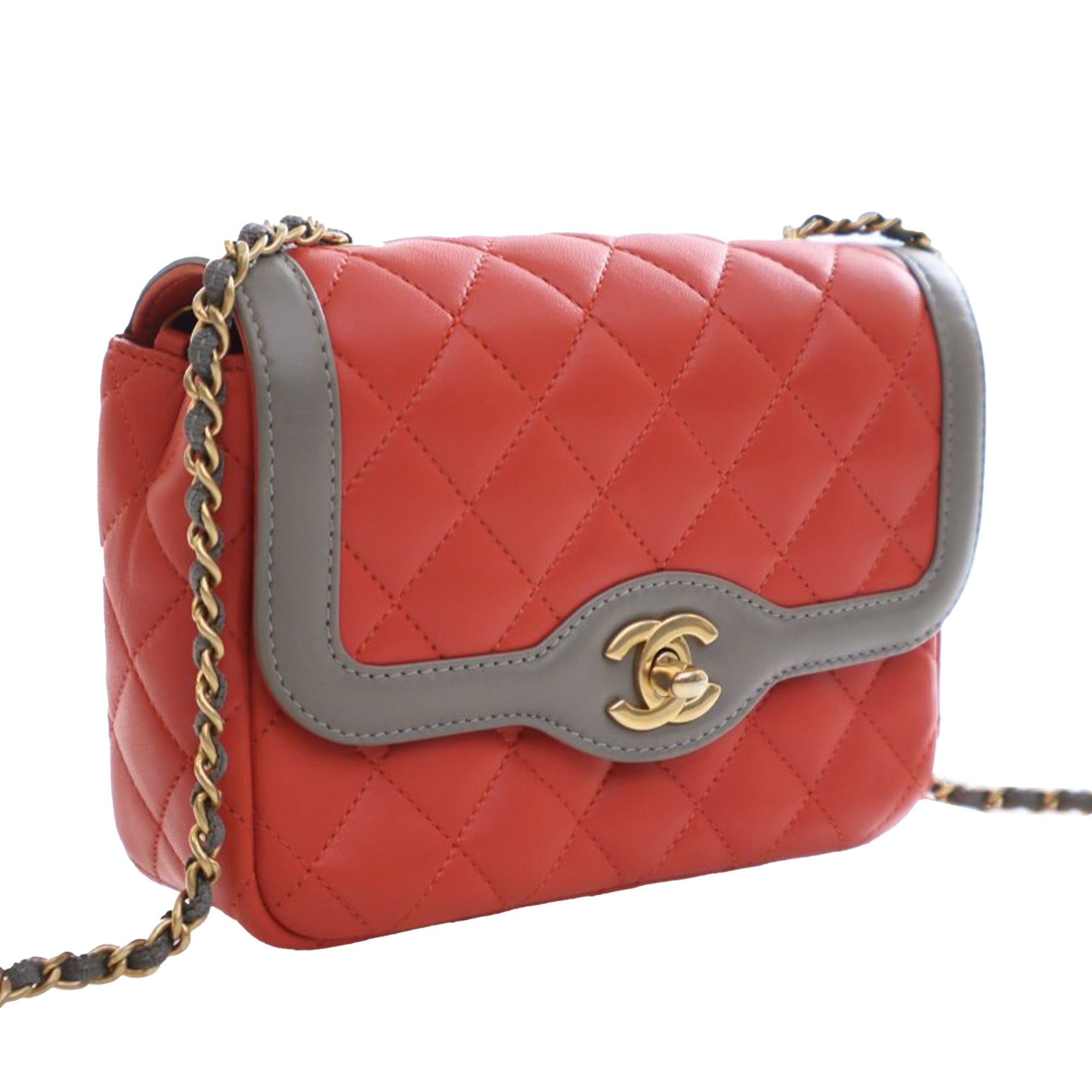 Chanel Mini Quilted Lambskin Two Tone Day Flap - image 2