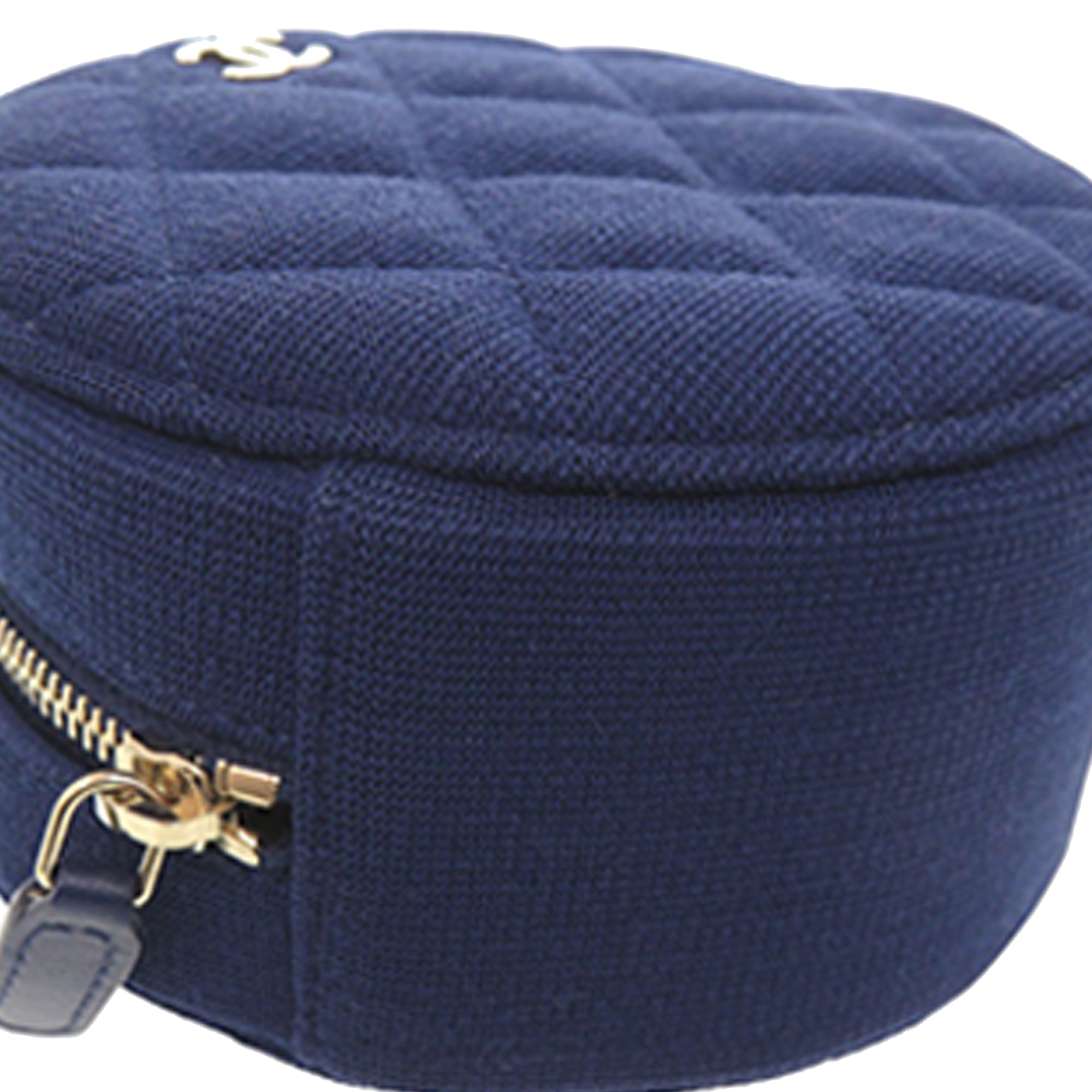 Chanel CC Quilted Jersey Round Clutch with Chain - image 11