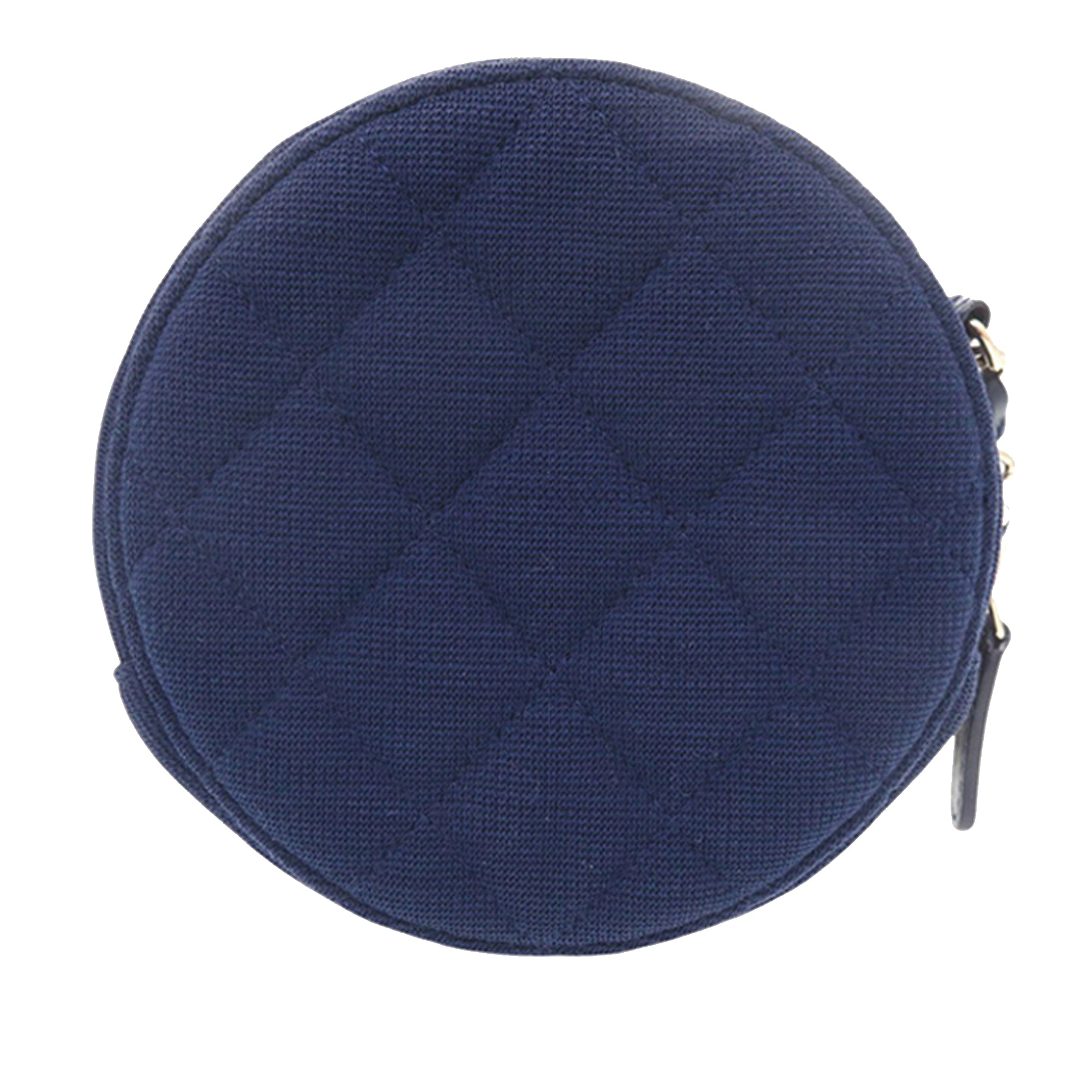 Chanel CC Quilted Jersey Round Clutch with Chain - image 3
