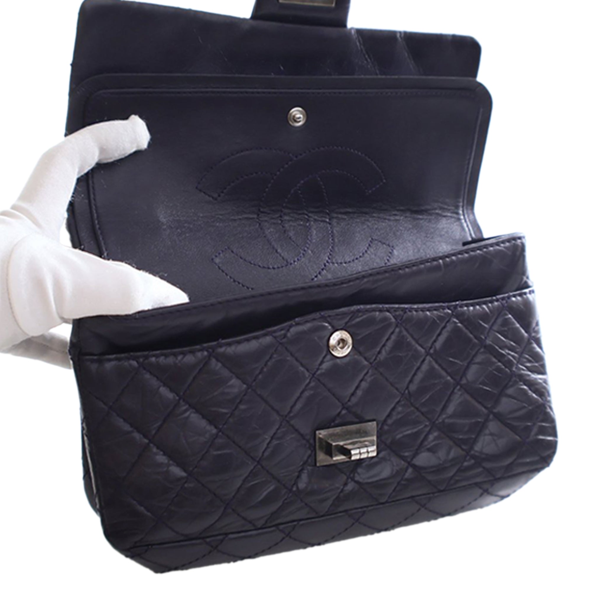 Chanel Quilted Aged Calfskin Reissue 2.55 Double Flap 225 - image 10