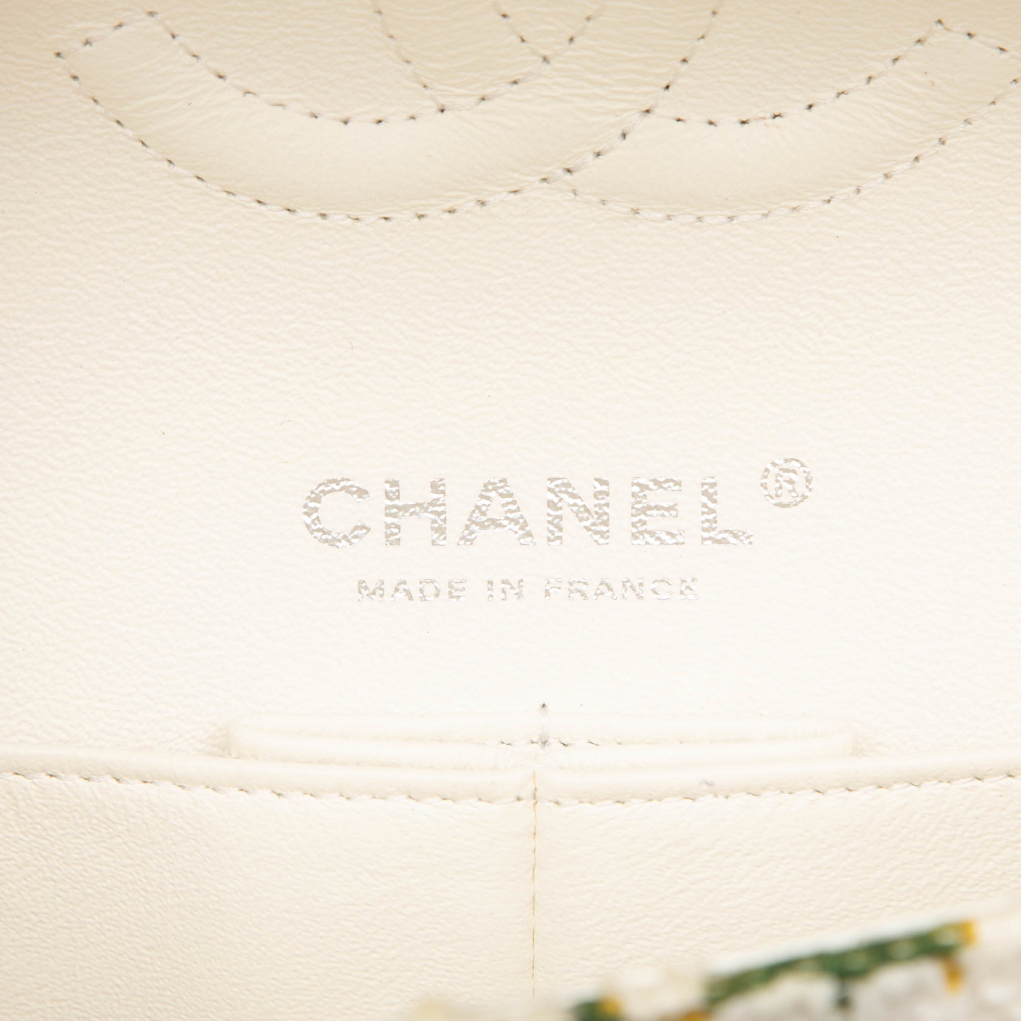 Chanel Medium Classic Chevron Tweed Floral Double Flap - image 5