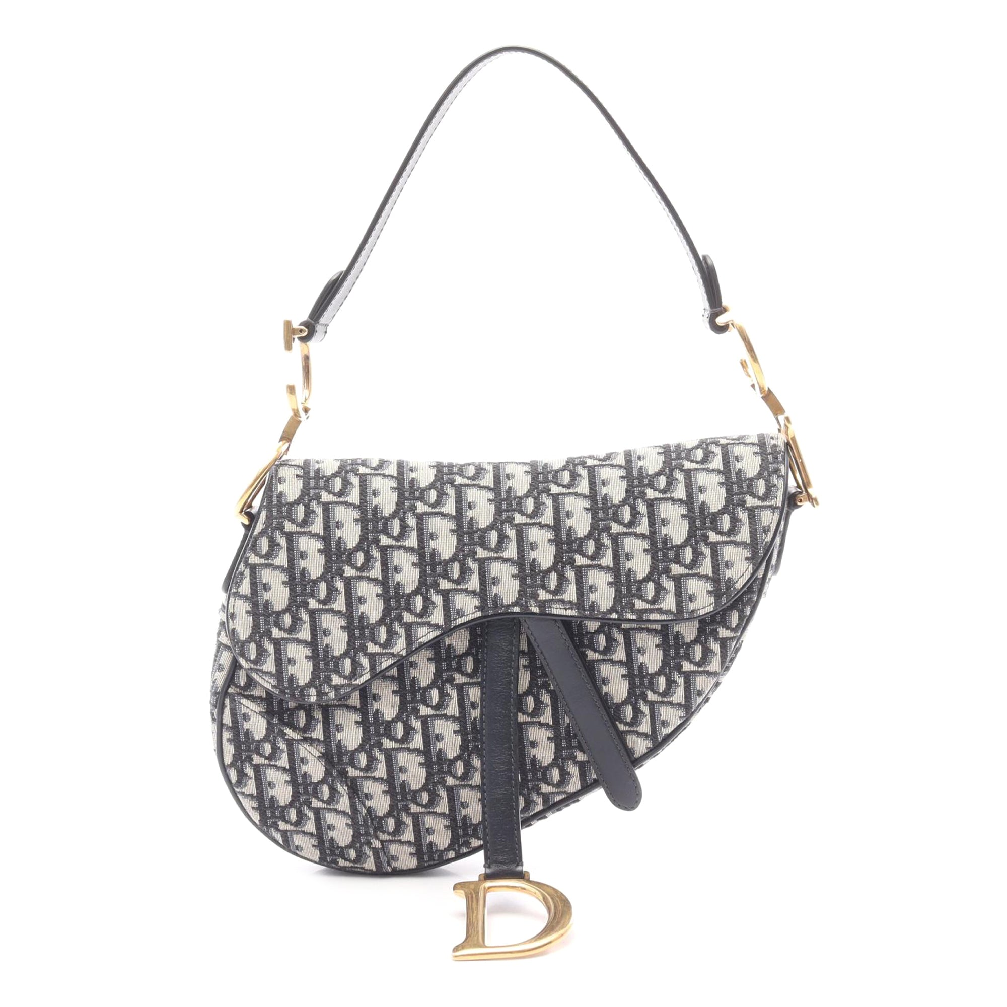 Dior Oblique Canvas Saddle Bag - image 1