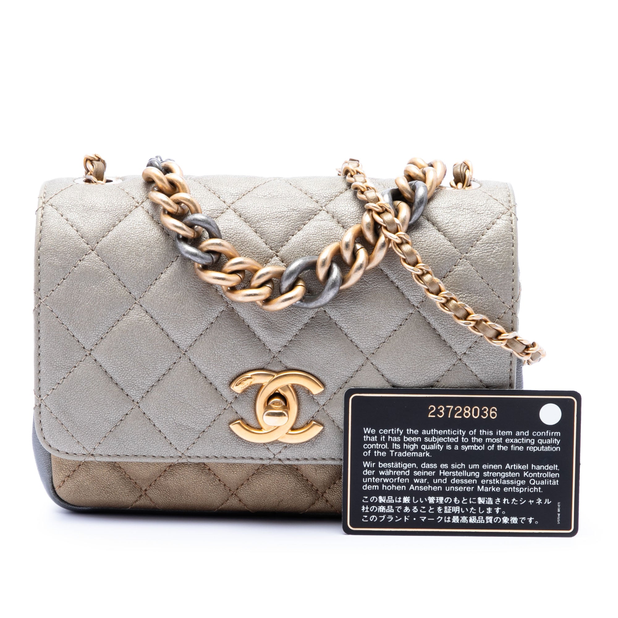 Chanel Small Tricolor Quilted Lambskin Camellia Flower Flap - image 7