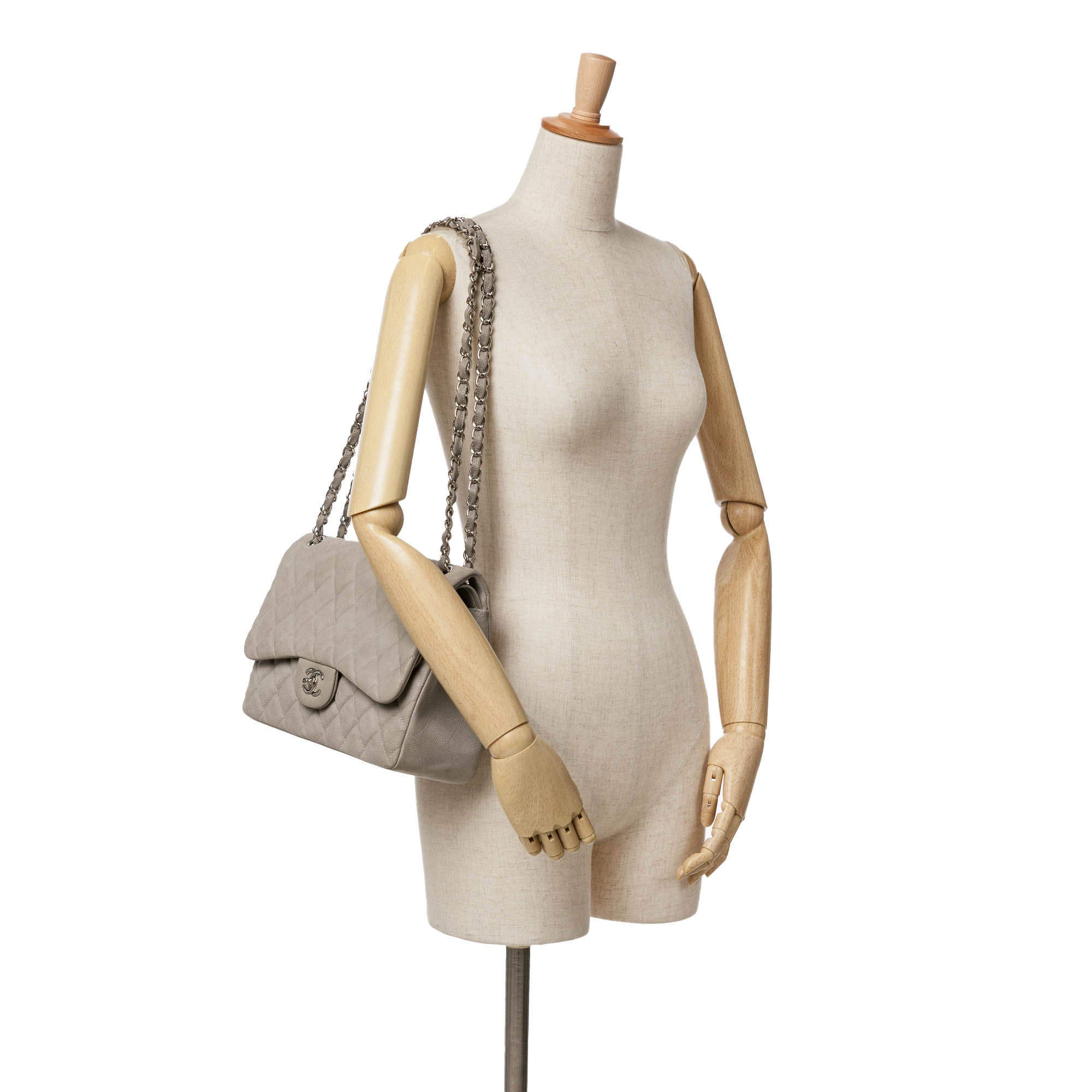 Chanel Jumbo Classic Caviar Double Flap - image 12