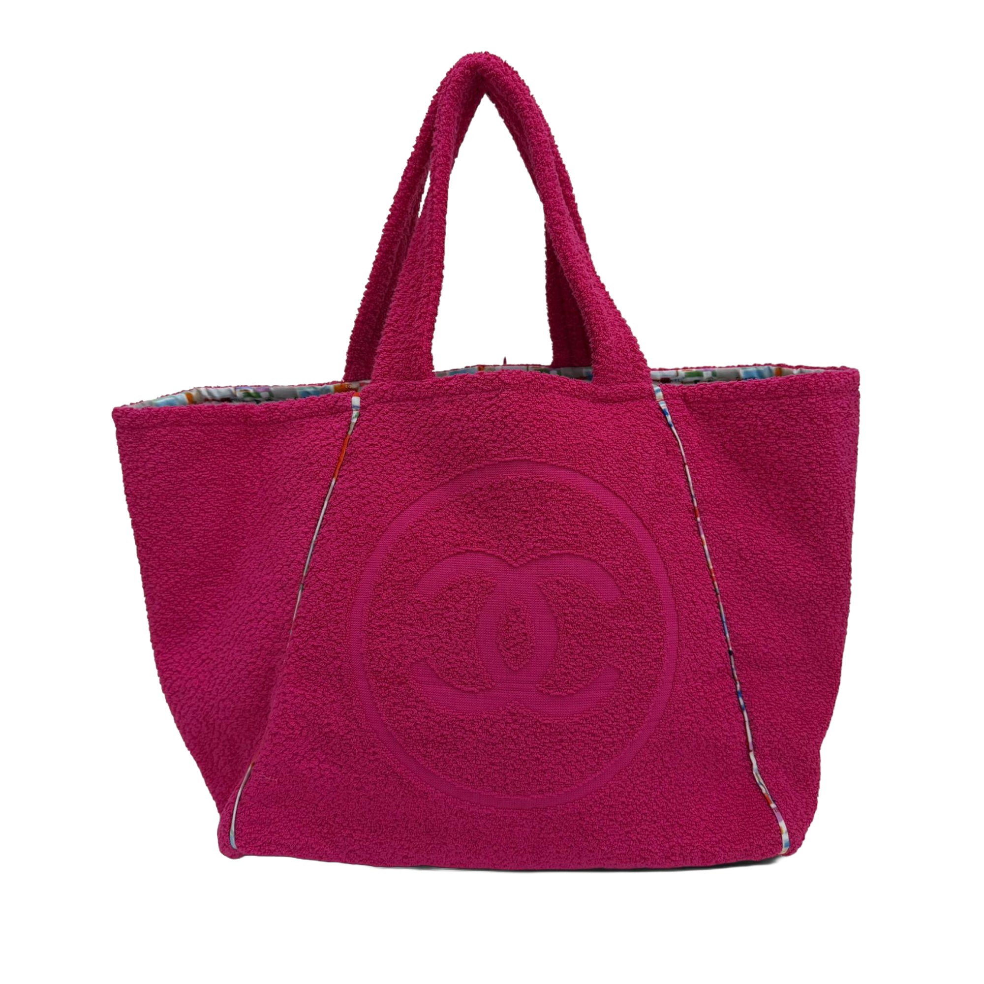 Chanel CC Terry Cloth Reversible Beach Tote - image 13