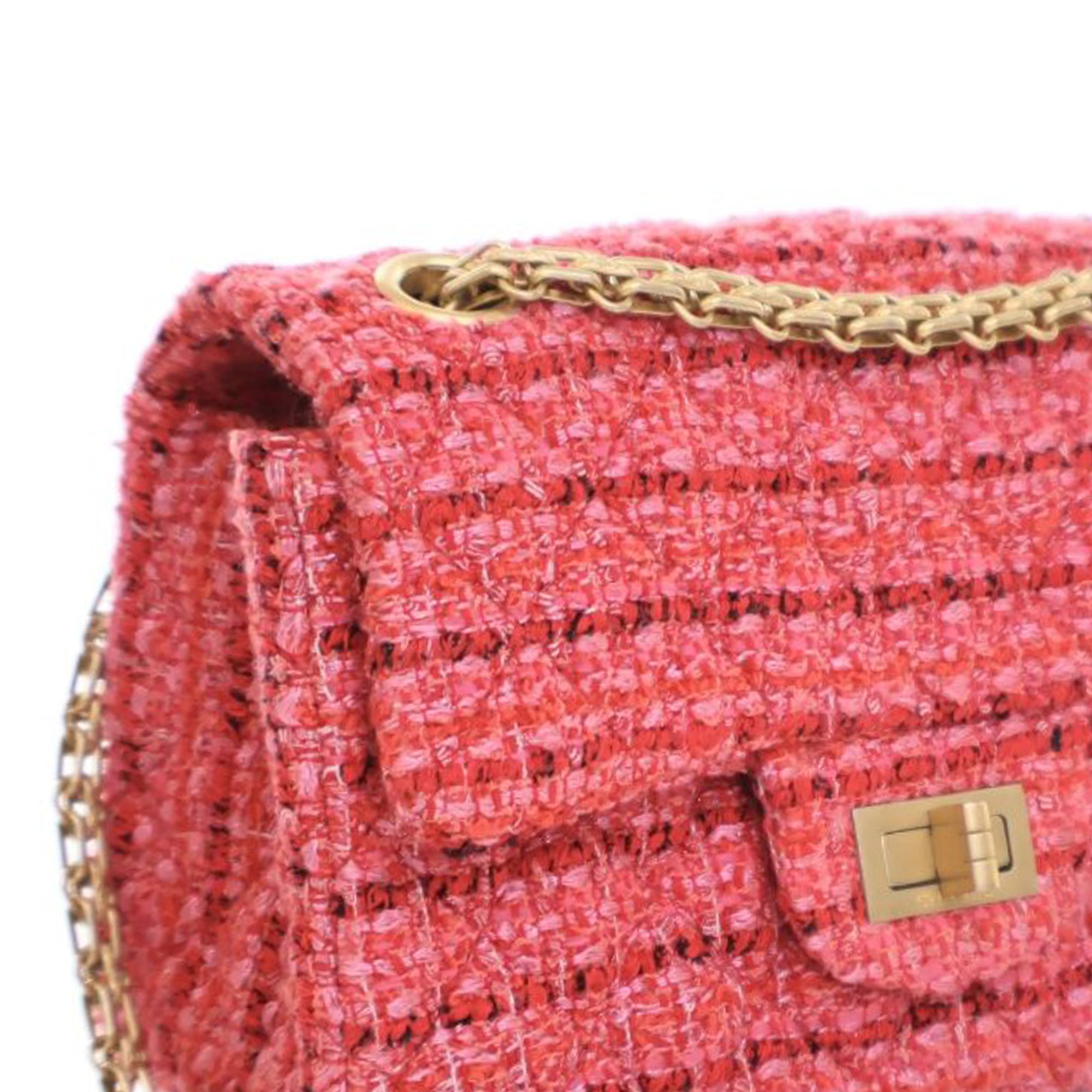 Chanel Mini Reissue 2.55 Tweed Single Flap 224 - image 8