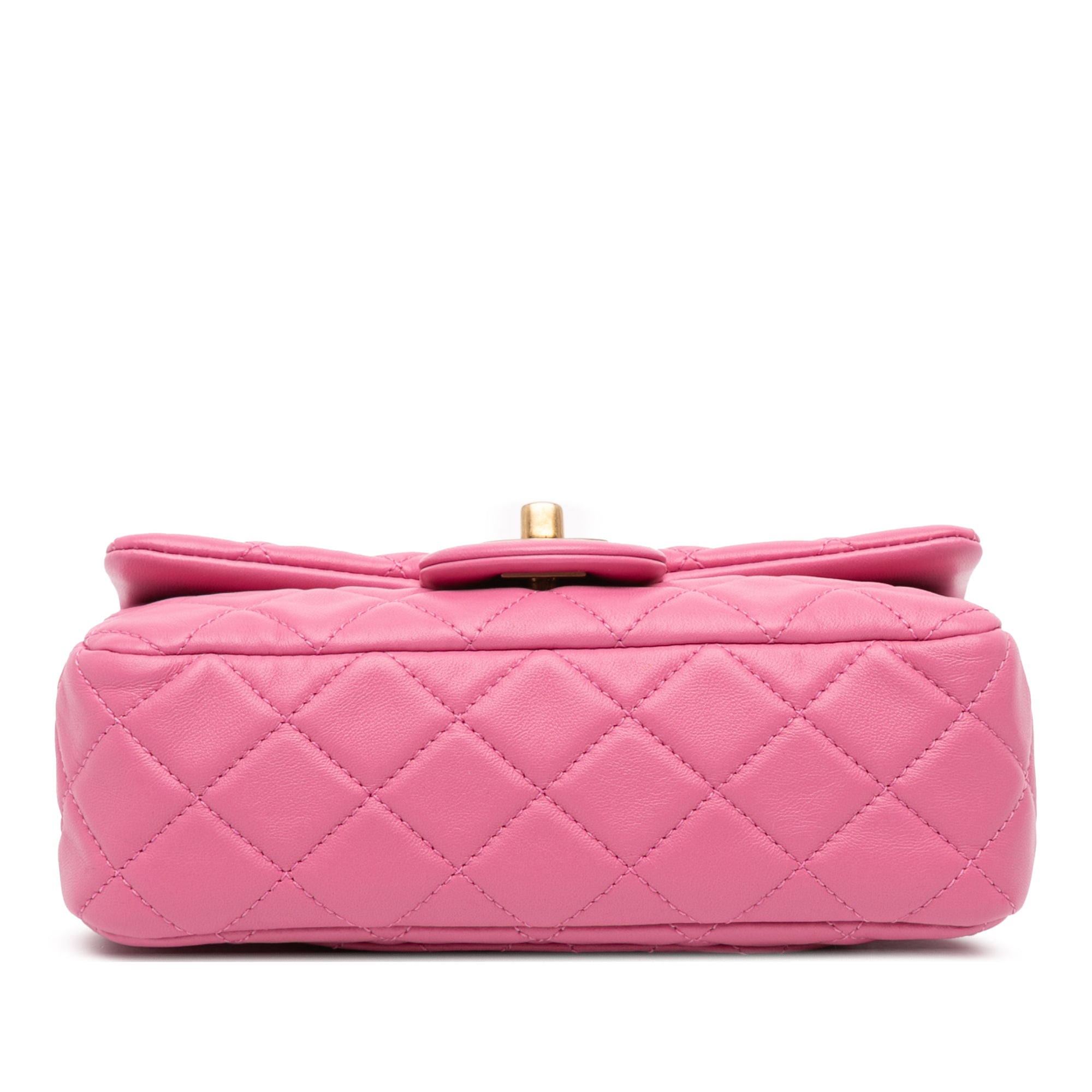 Chanel Mini Rectangular Classic Lambskin Pearl Crush Single Flap - image 3