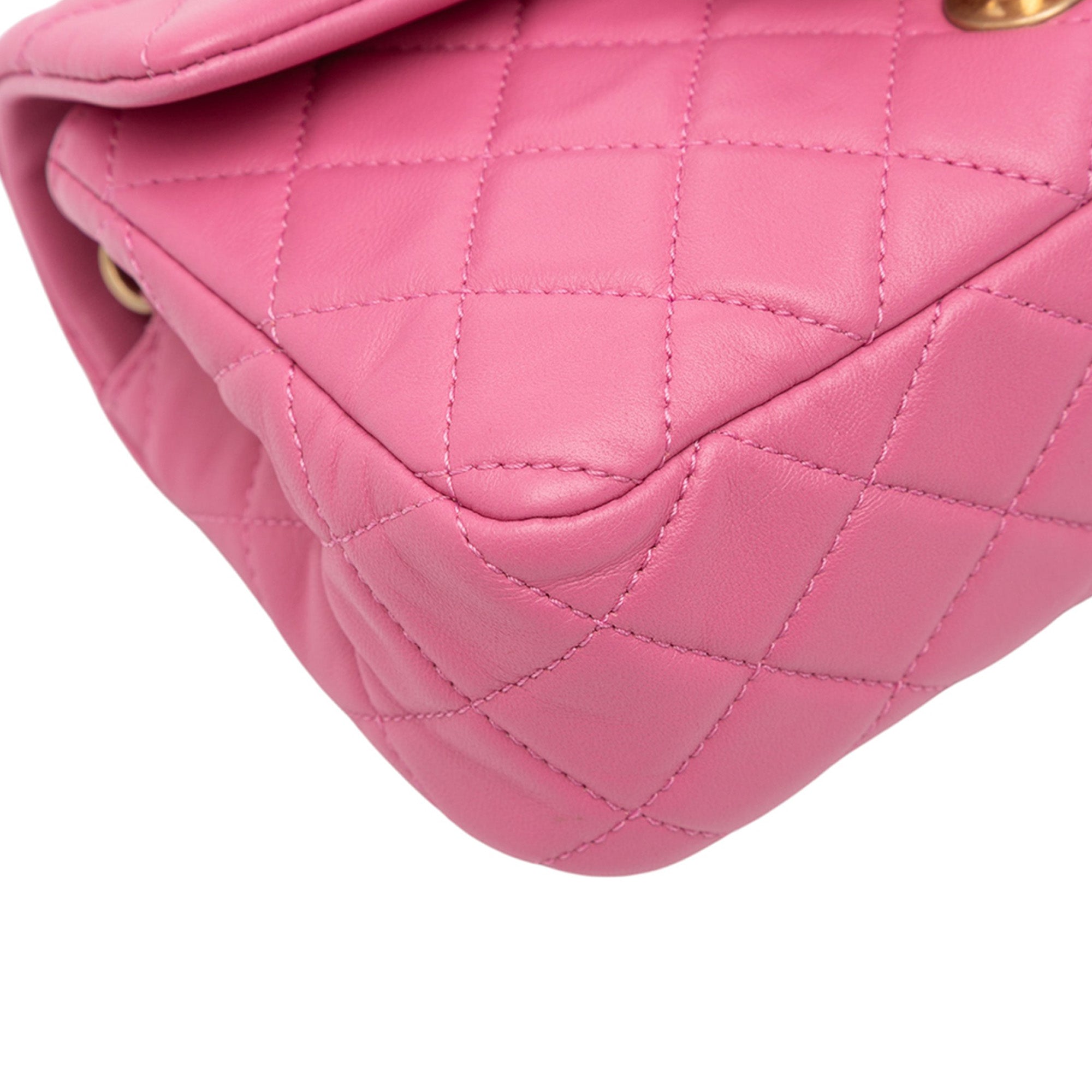 Chanel Mini Rectangular Classic Lambskin Pearl Crush Single Flap - image 7