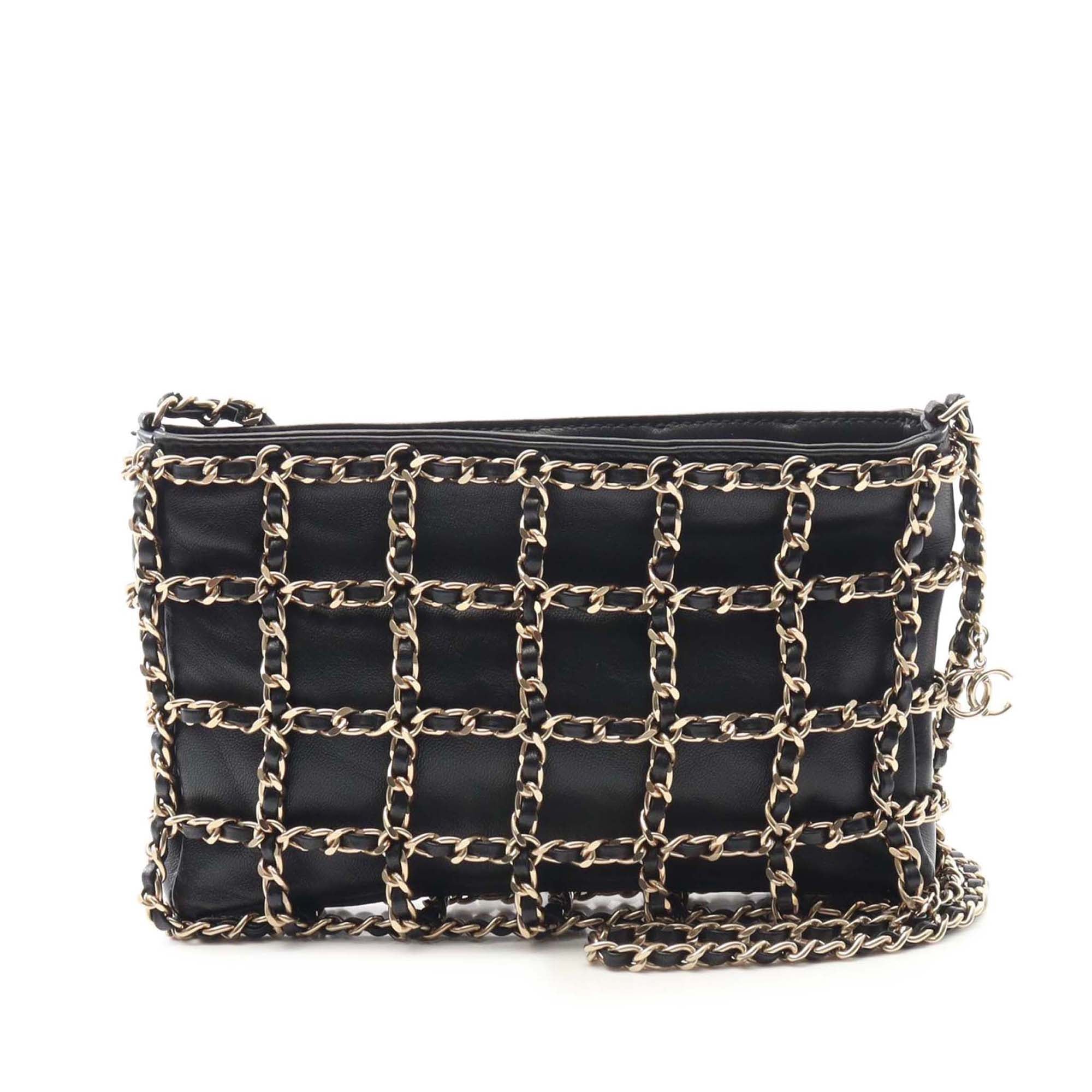 Chanel Lambskin Chain Frame Crossbody - image 1