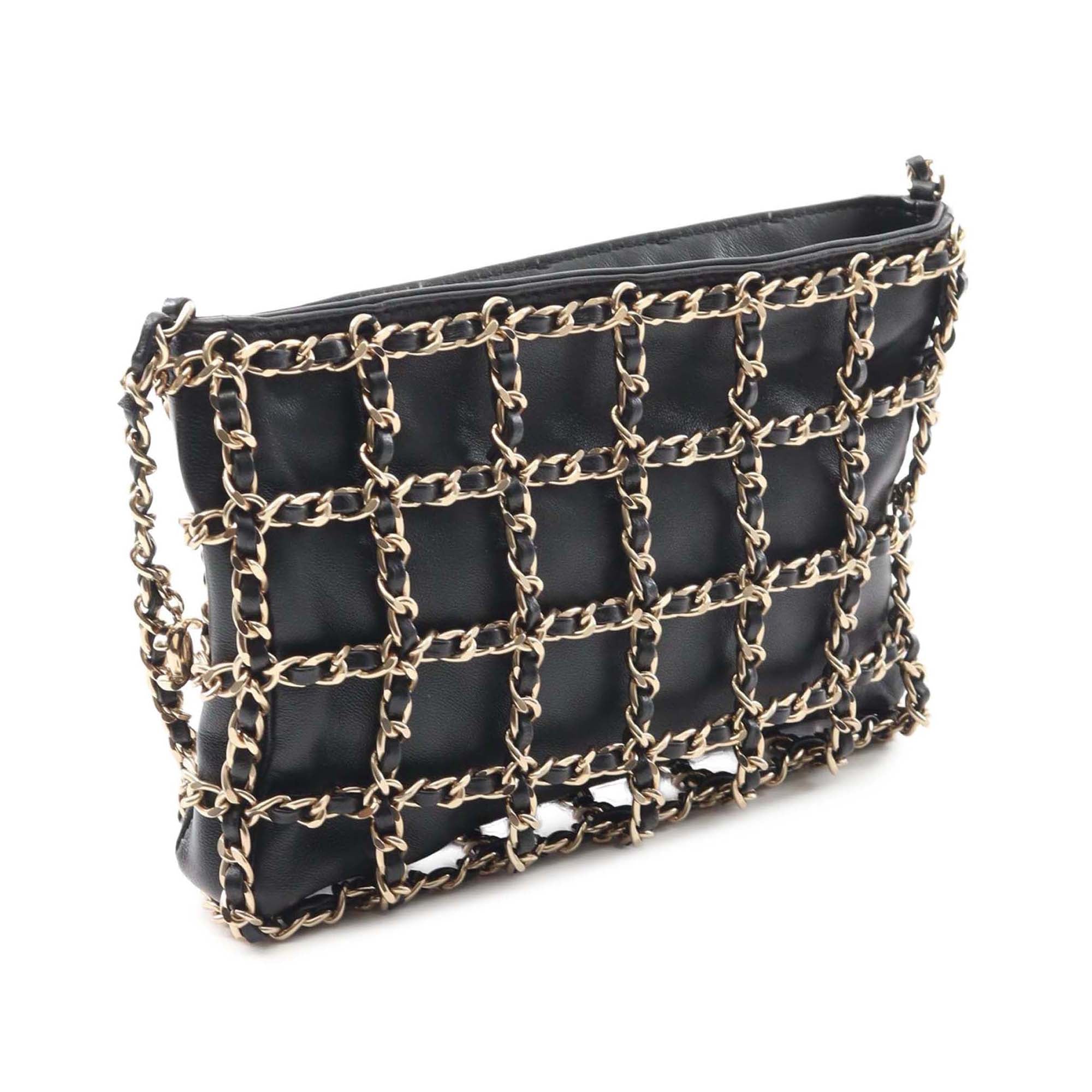 Chanel Lambskin Chain Frame Crossbody - image 2