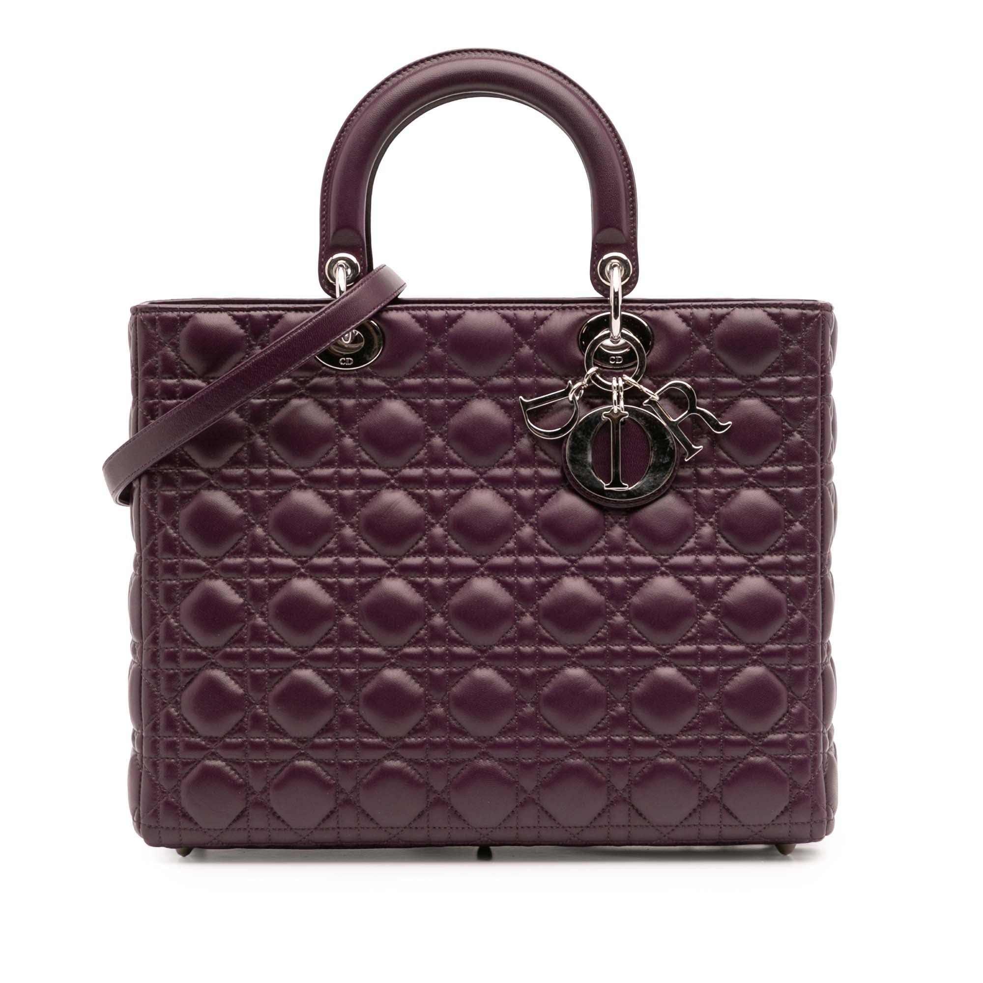 Dior Large Lambskin Cannage Lady Dior - image 1