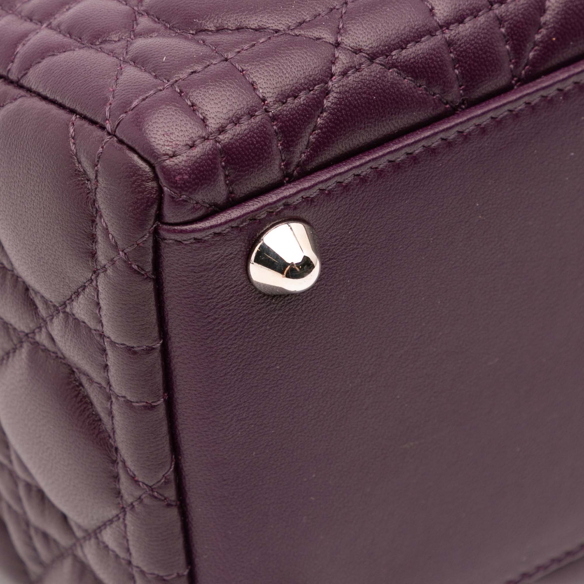 Dior Large Lambskin Cannage Lady Dior - image 9