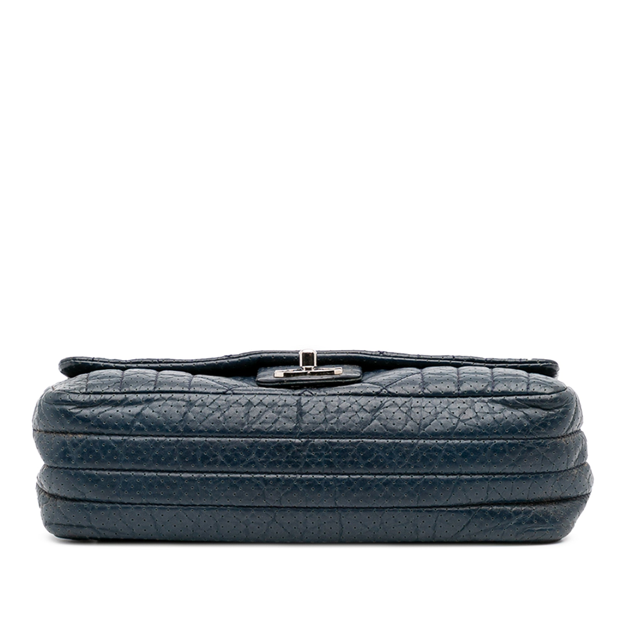 Chanel CC Quilted Perforated Aged Calfskin Flap - image 3