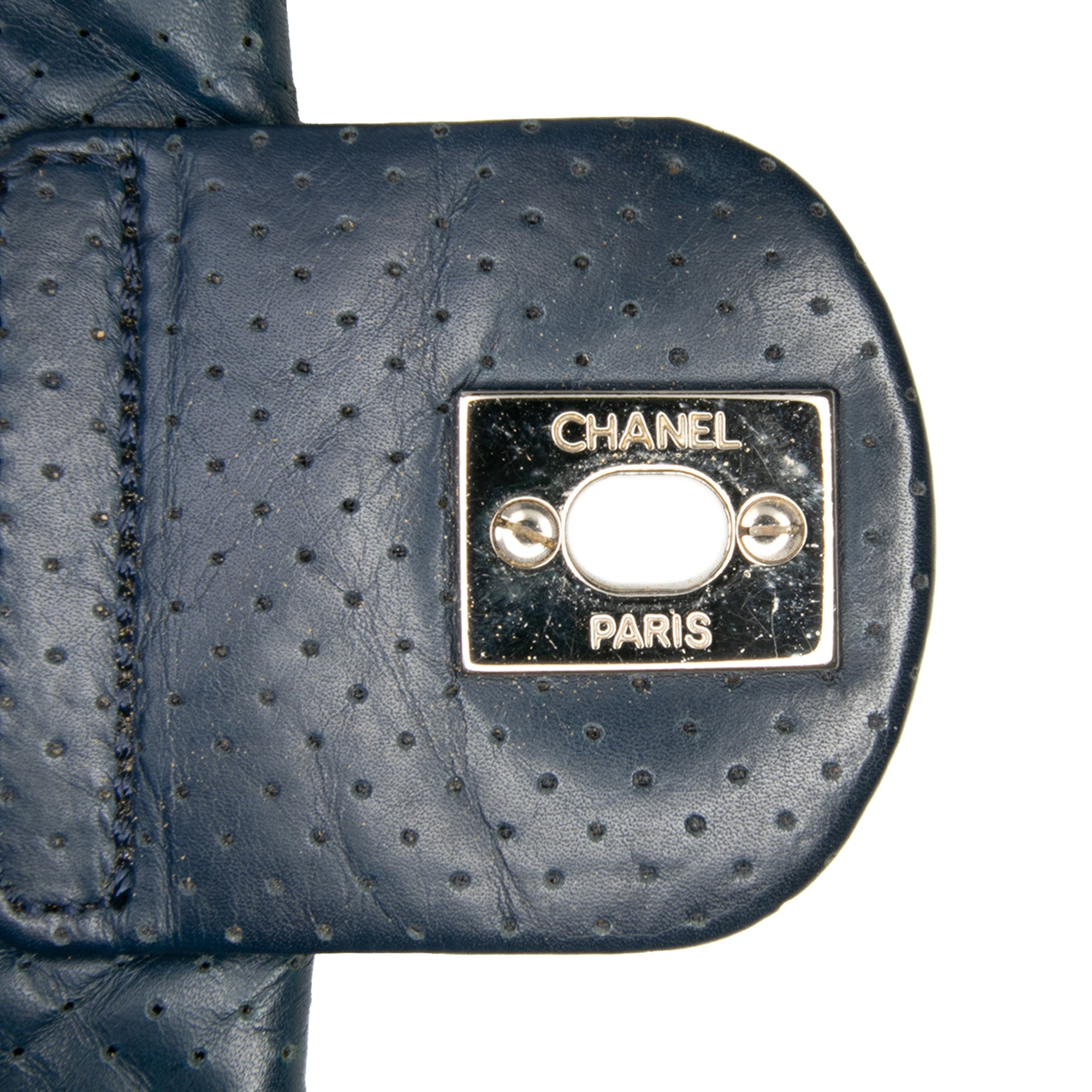 Chanel CC Quilted Perforated Aged Calfskin Flap - image 7