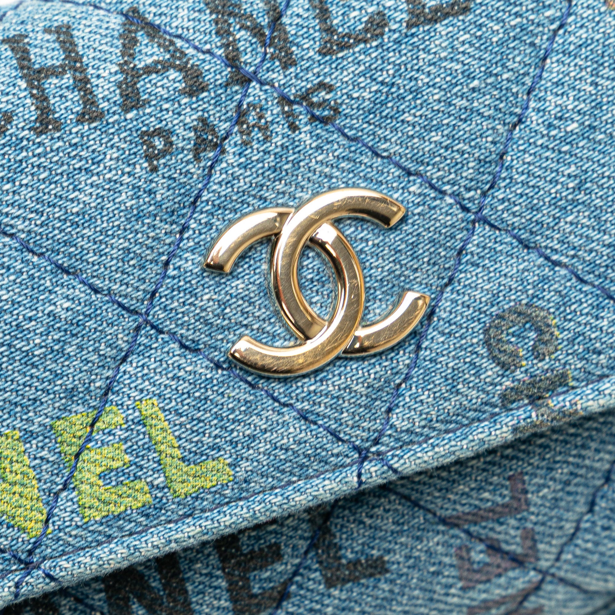 Chanel Mini Denim Mood Clutch with Chain - image 7