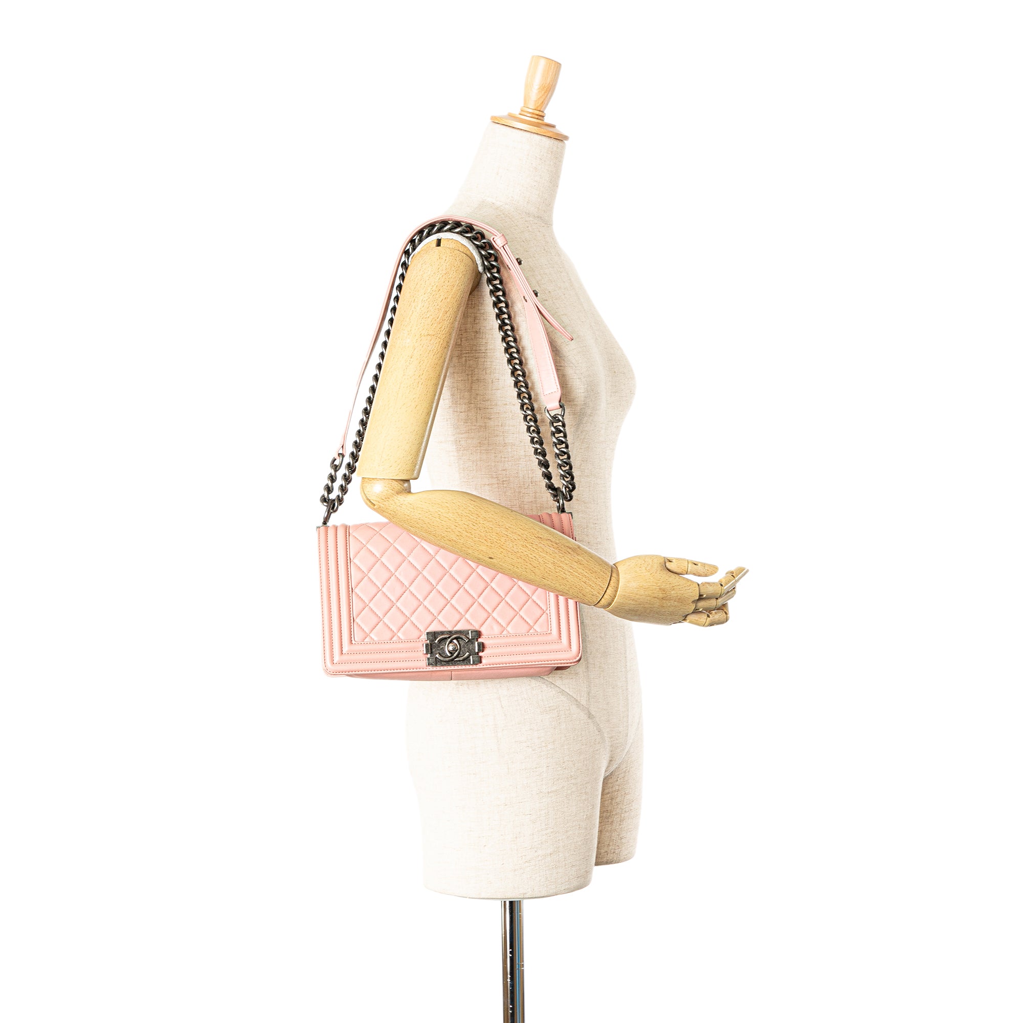 Chanel Old Medium Quilted Lambskin Boy Flap - image 7