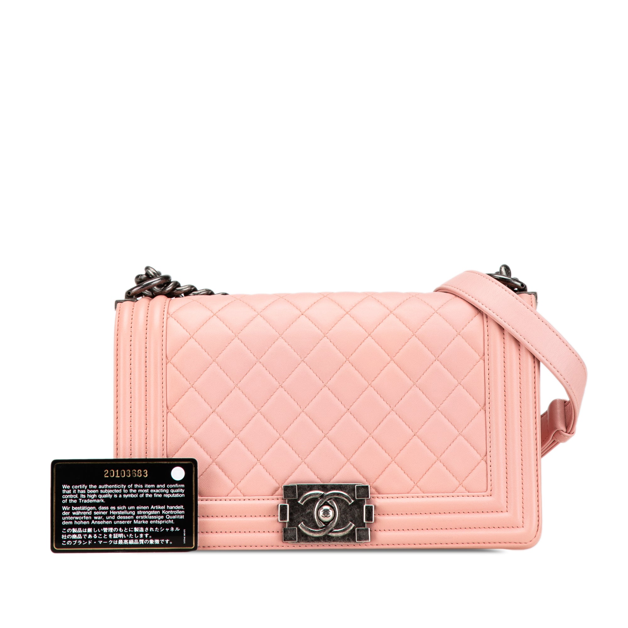 Chanel Old Medium Quilted Lambskin Boy Flap - image 8