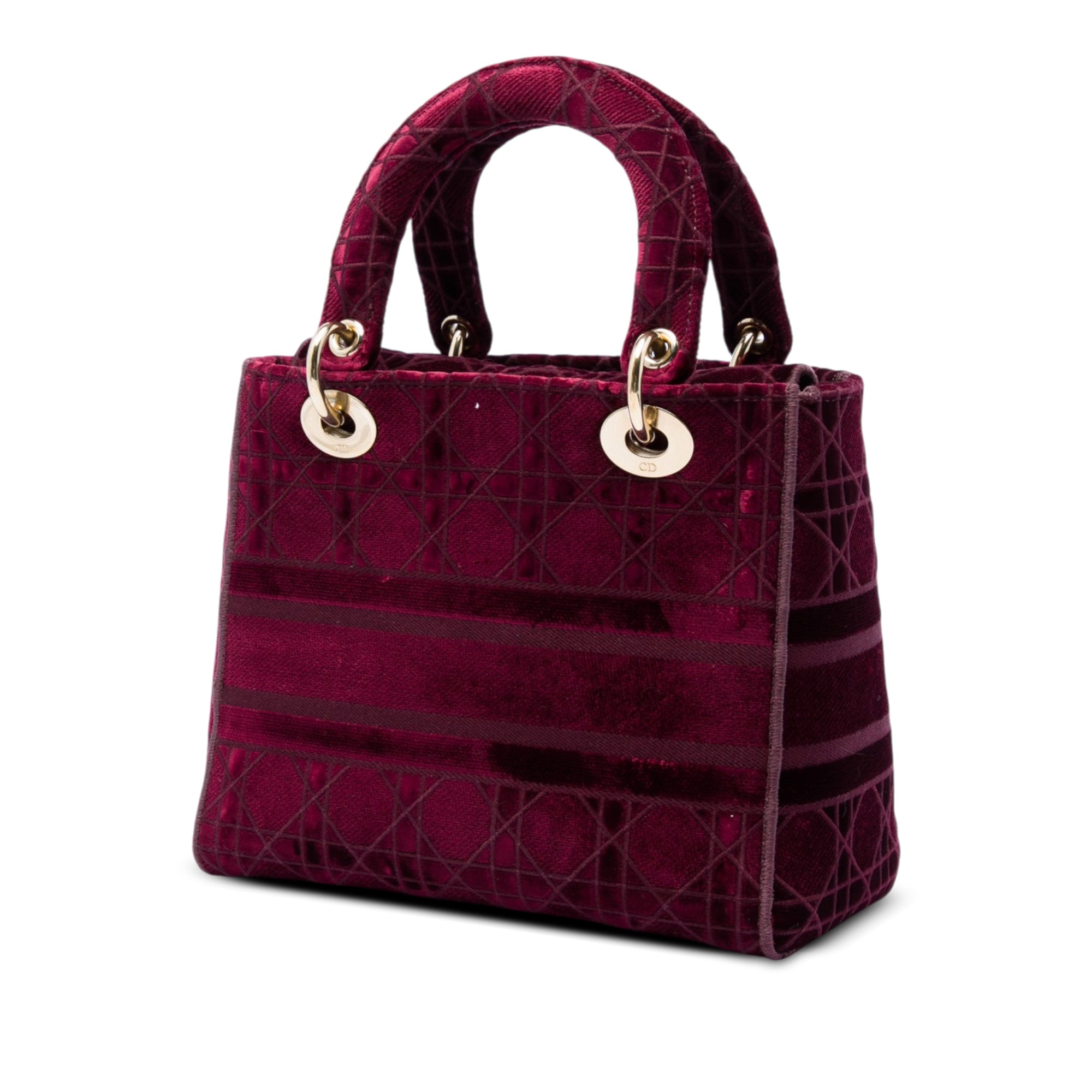 Dior Medium Embroidered Velvet Cannage Lady D Lite - image 2