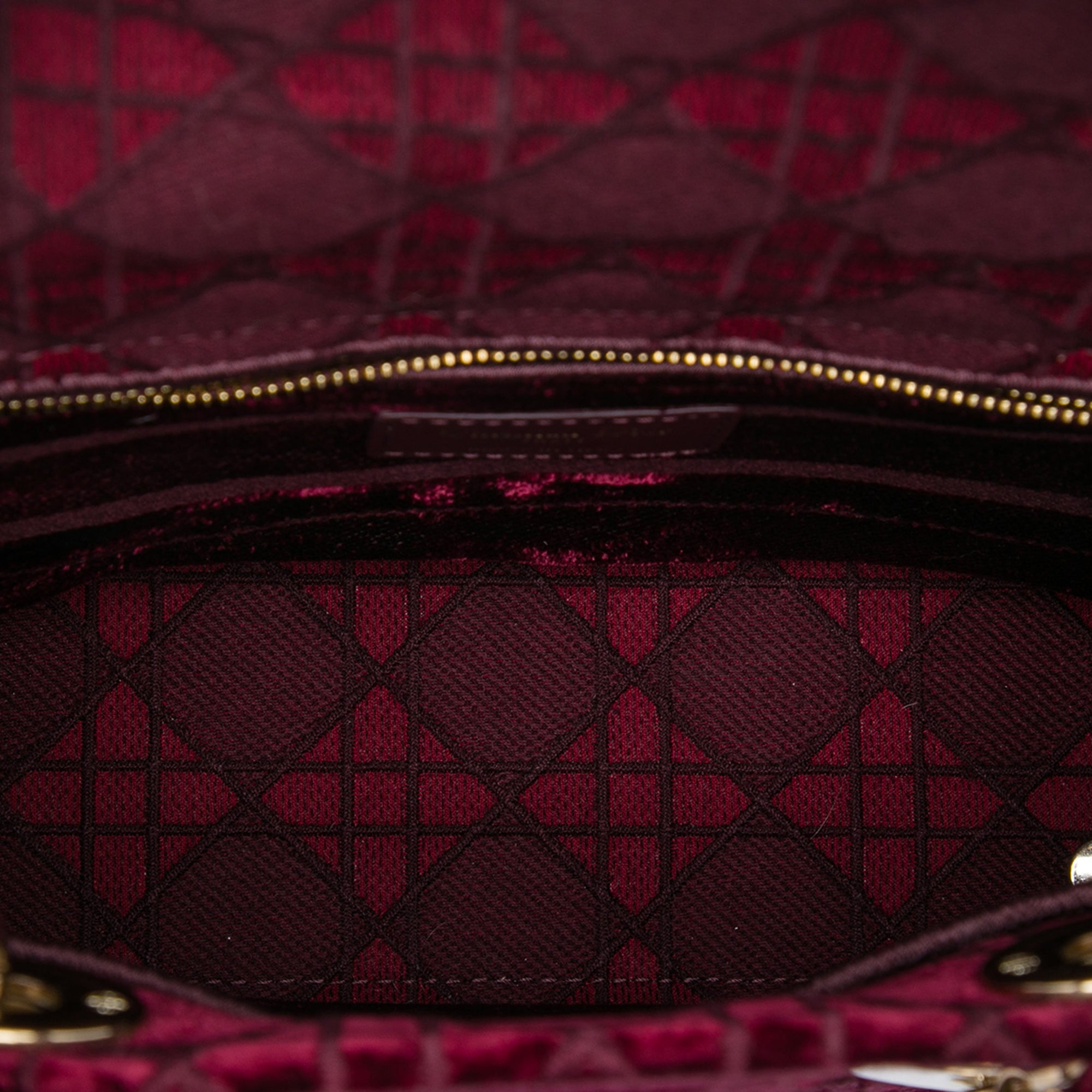 Dior Medium Embroidered Velvet Cannage Lady D Lite - image 4