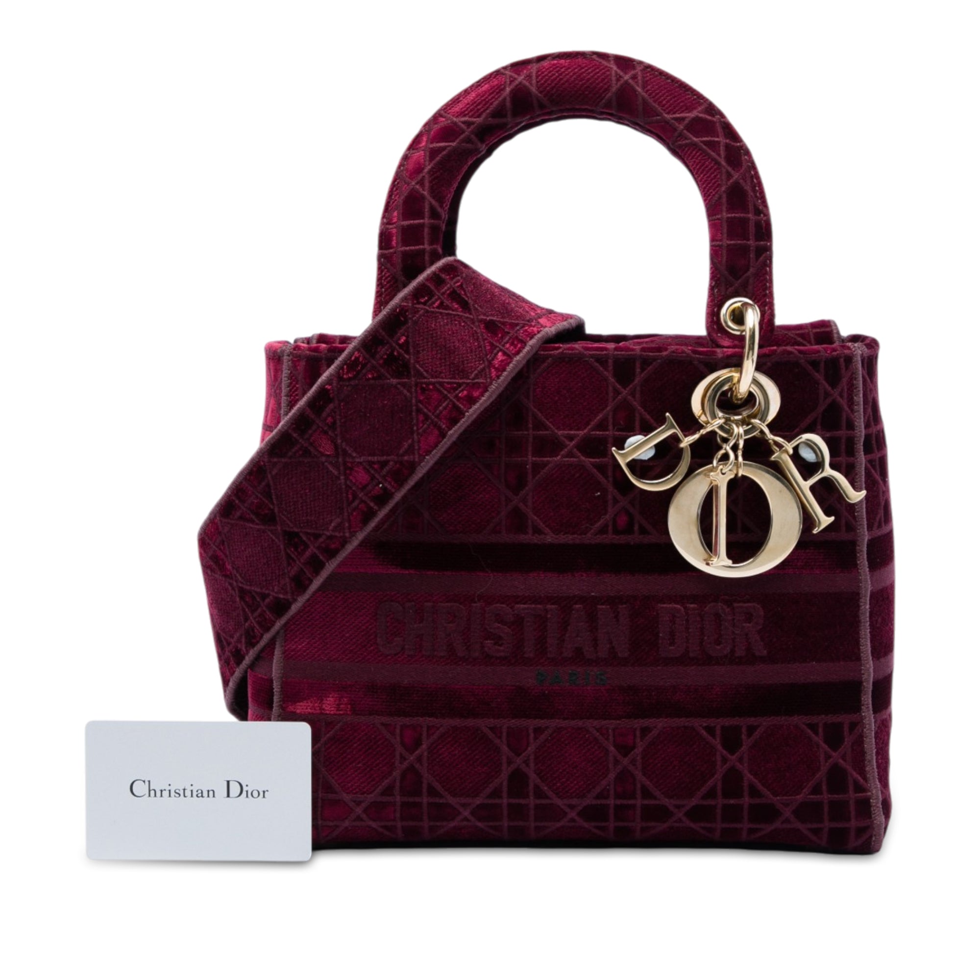 Dior Medium Embroidered Velvet Cannage Lady D Lite - image 6